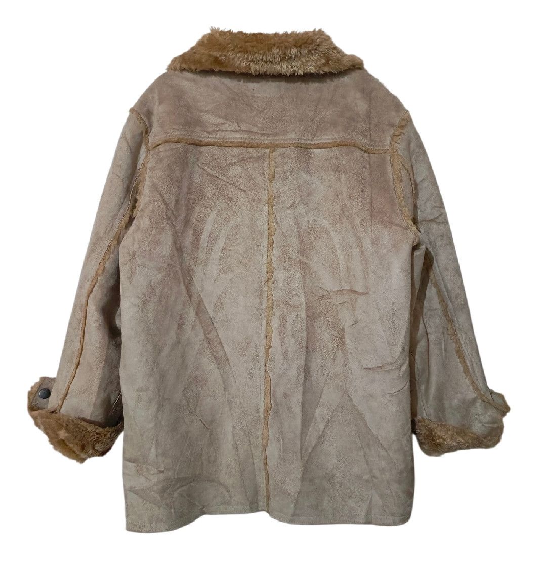 14th Addiction Japanese~ Crazy Fur Body Wave shearling Leather Suede Jacket Size US L / EU 52-54 / 3 - 3 Thumbnail