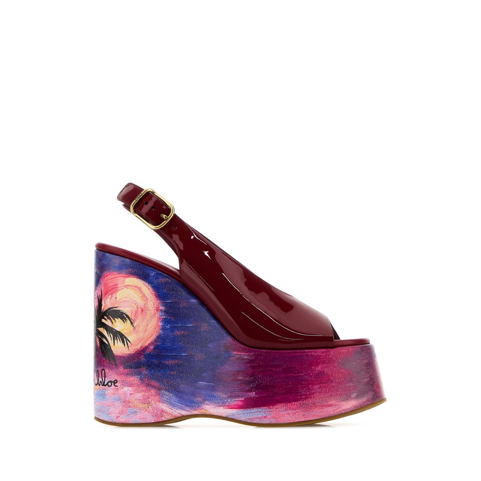 Chloe CHLOE Maxime Platfrorm Red Wedges Sandals New & Authentic (W Size US 9 / IT 39 - 1 Thumbnail