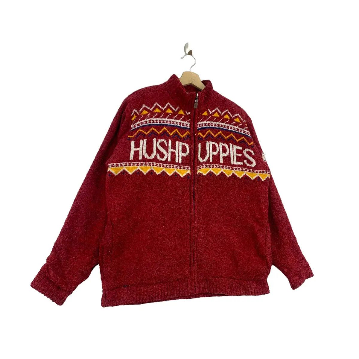 Hush Puppies Vtg HUSH PUPPIES KNITWEAR Deep Pile Sherpa Fleece Jacket Size L / US 10 / IT 46 - 2 Thumbnail