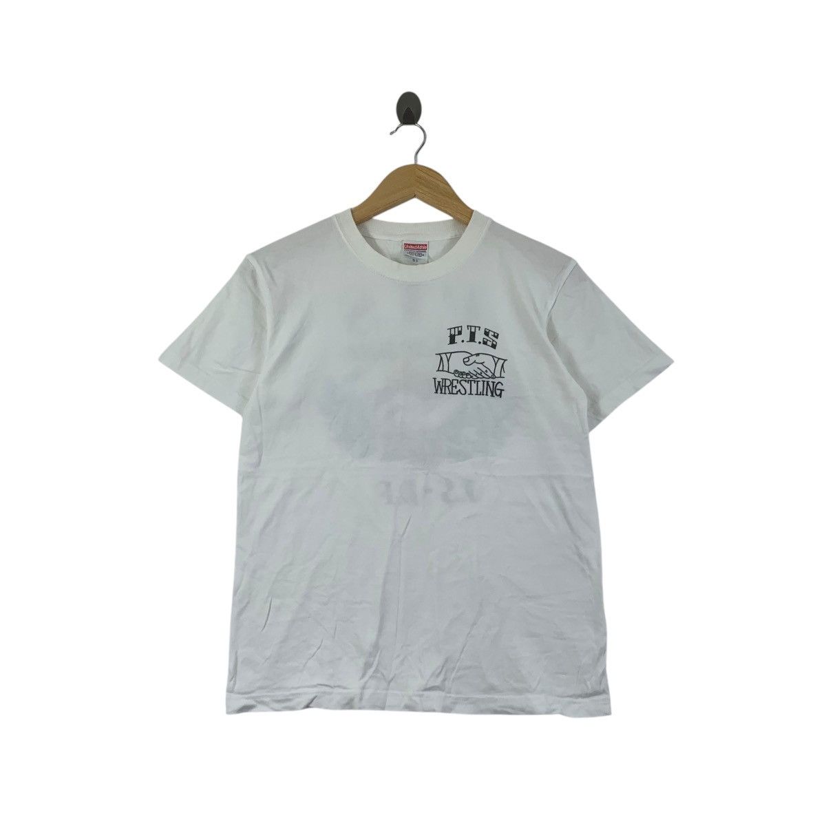 Vintage P.T.S WRESTLING J.S-D.F Illustration Artist Art Tee Shirt Size US S / EU 44-46 / 1 - 1 Thumbnail
