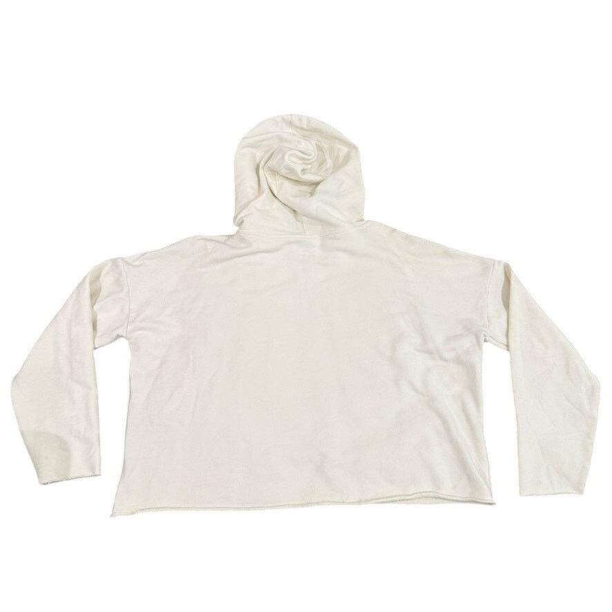 Alo Yoga Alo Yoga Cropped Raw Hem Hoodie in Beige, Size L Size L / US 10 / IT 46 - 3 Thumbnail