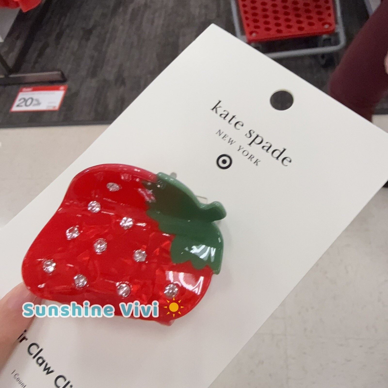 Kate Spade NWT Strawberry Hair Claw Clip kate spade new york x Target Size ONE SIZE - 3 Thumbnail
