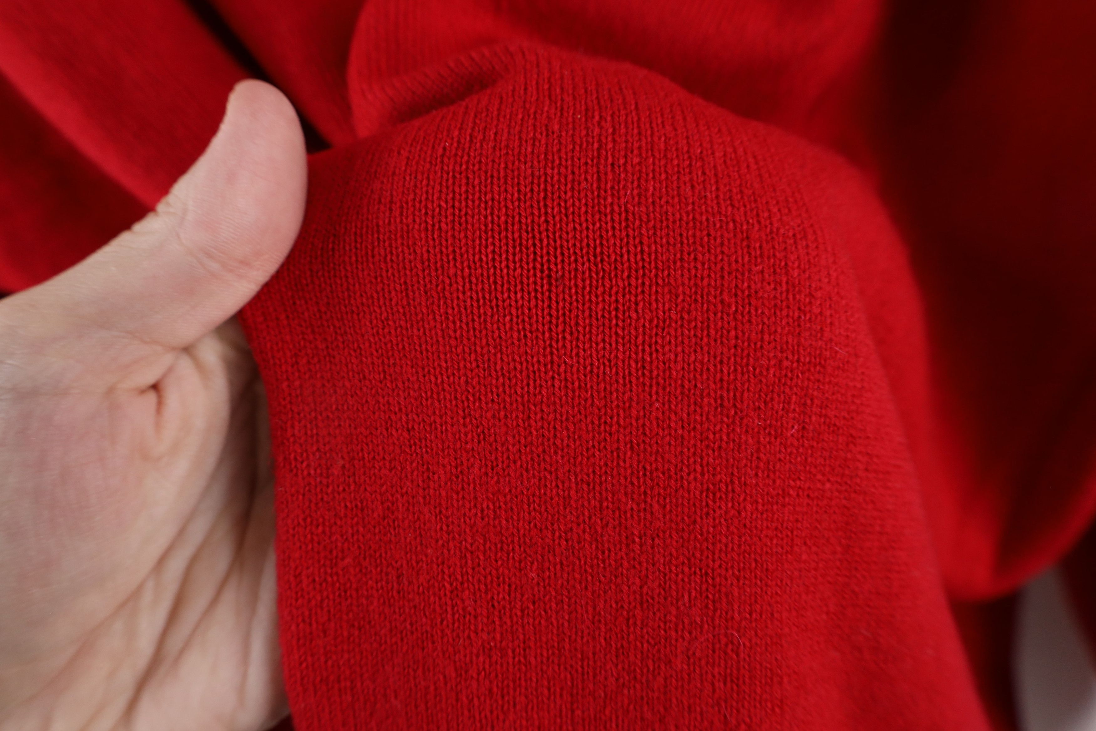 Lands' End × Vintage Vintage Lands End Blank Soft Cashmere Knit Sweater Red Size US L / EU 52-54 / 3 - 6 Thumbnail