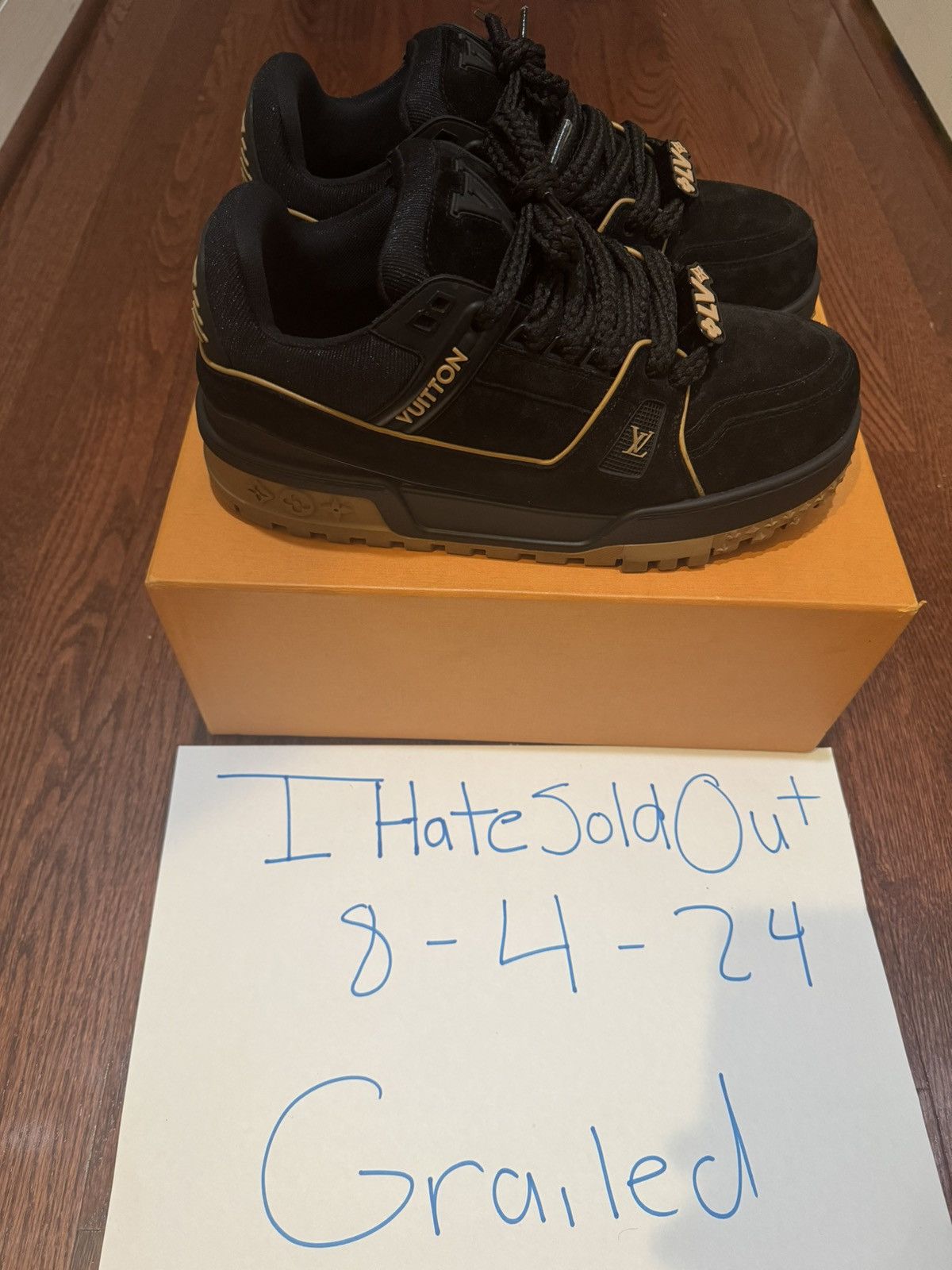 Louis Vuitton Louis Vuitton Maxi Trainers Black Brown Suede Size US 10 / EU 43 - 5 Thumbnail