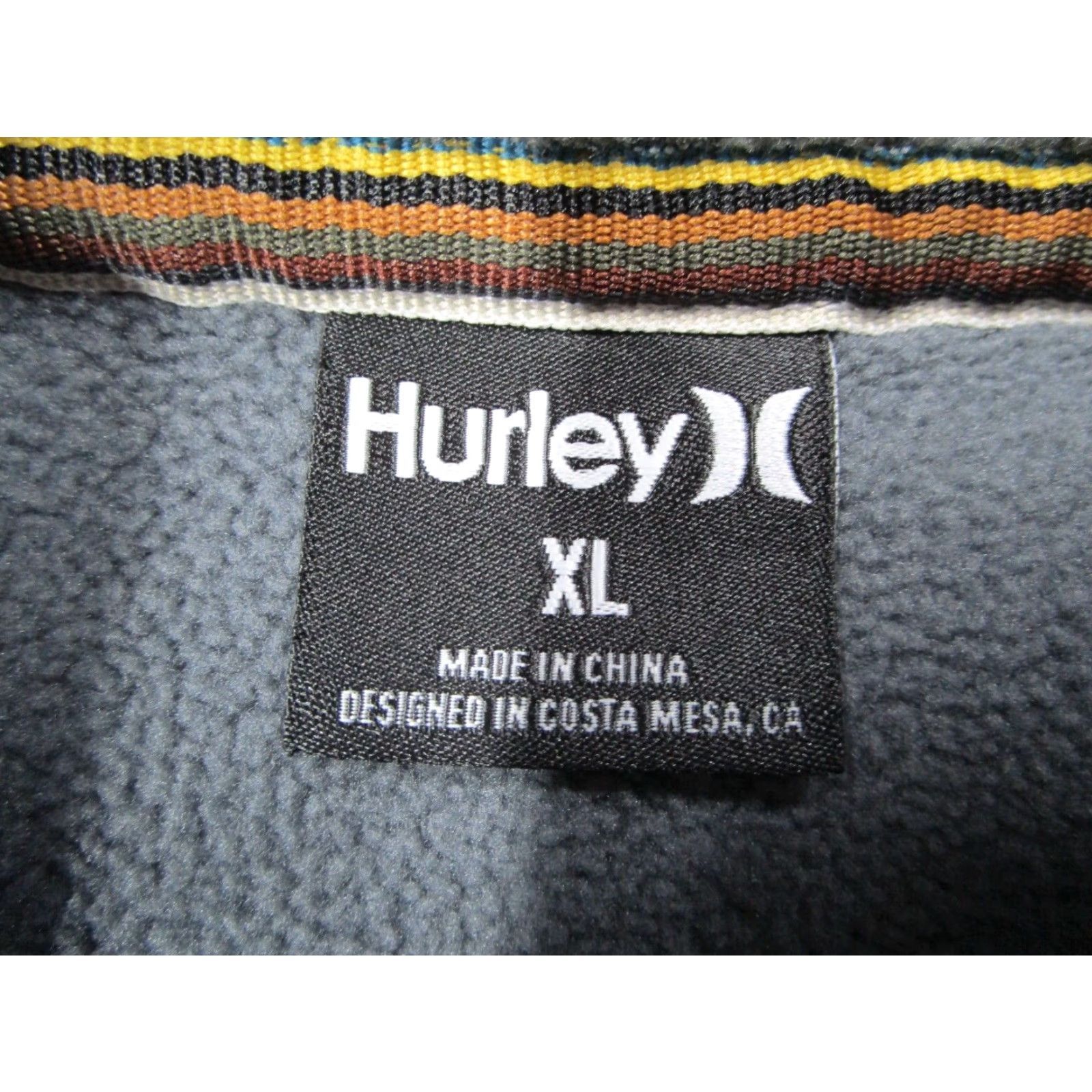 Hurley Hurley Pendleton Jacket Mens XL Gray Fleece 1/4 Zip Sherpa Pullover Size US XL / EU 56 / 4 - 3 Thumbnail