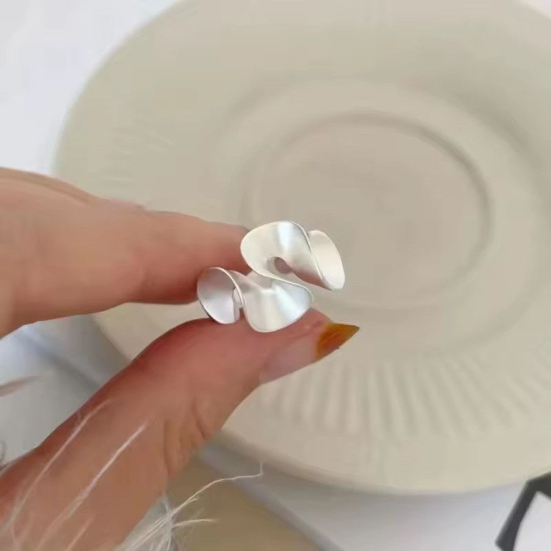 Jewelry 925 Sterling silver vintage style irregular ring Size ONE SIZE - 2 Thumbnail