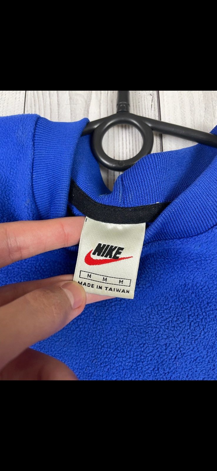 Nike Vintage nike Fleece sweatshirt blue rare logo size M Size US M / EU 48-50 / 2 - 5 Thumbnail