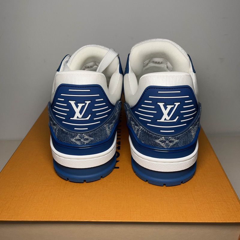 Louis Vuitton Louis Vuitton Denim White Low-Top Fashion Sneakers -2508 Size US 9.5 / EU 42-43 - 3 Thumbnail