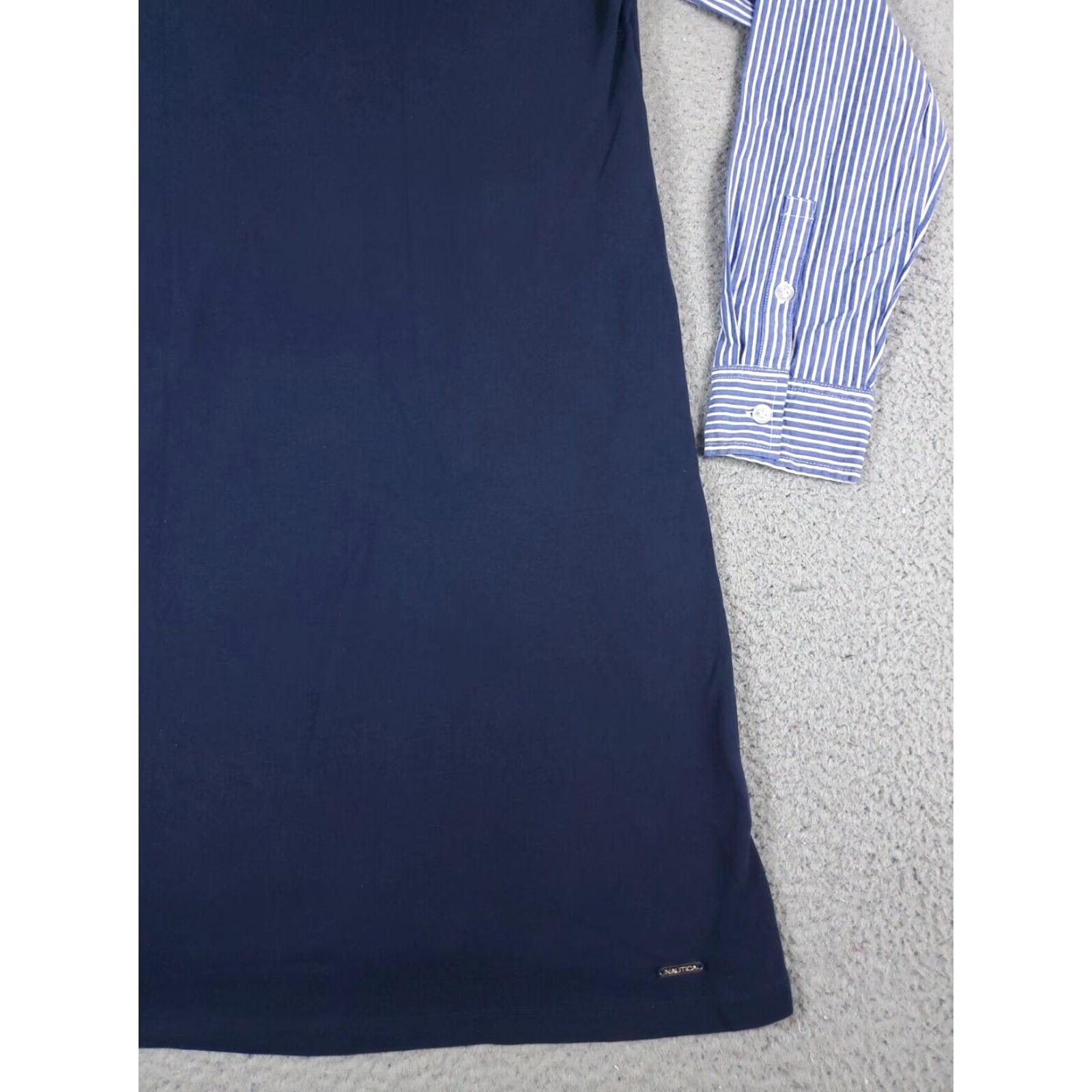 Nautica Womens Blue Button Down Nautica Shirt Dress Medium Casual Size M / US 6-8 / IT 42-44 - 4 Thumbnail
