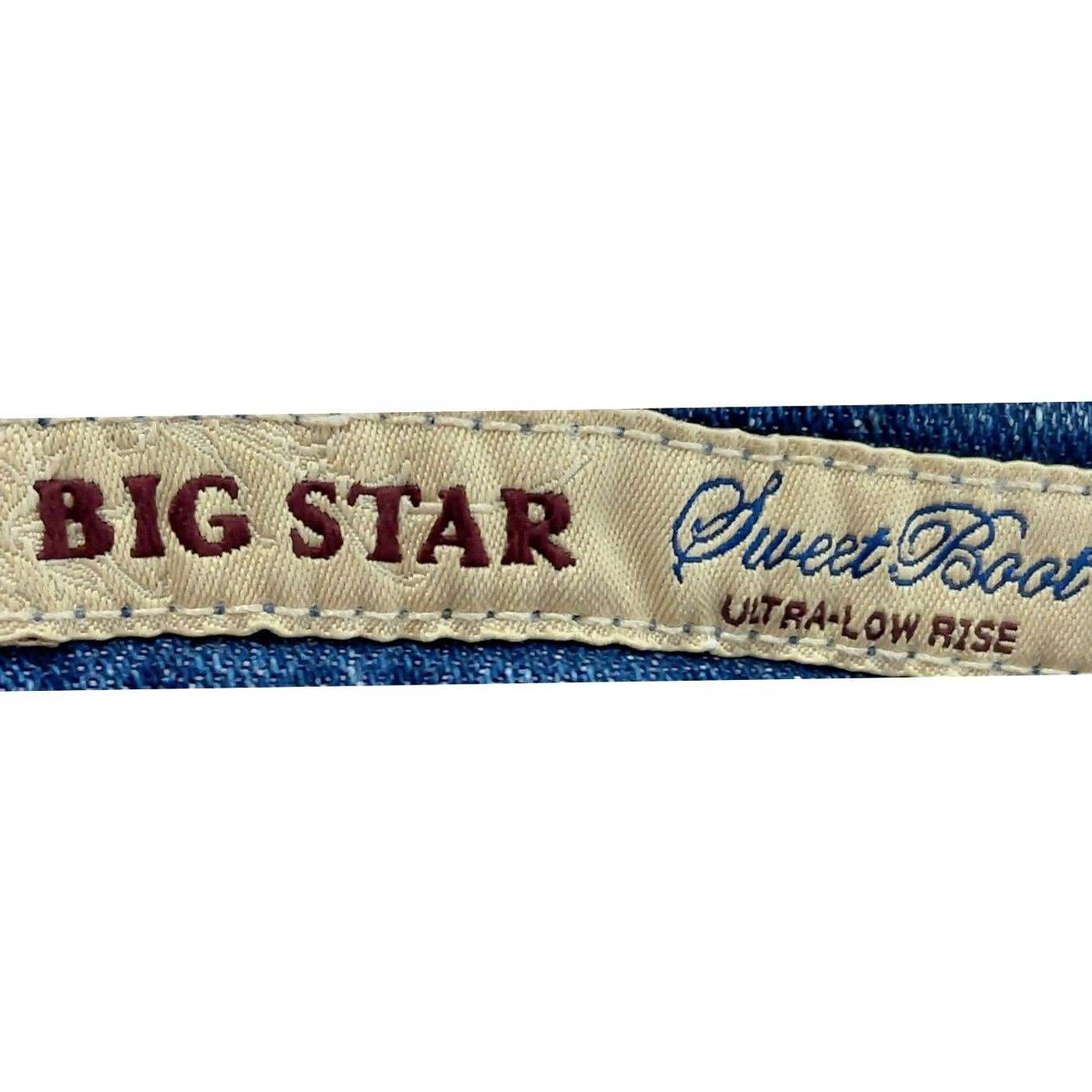 Vintage BIG STAR Sweet Boot Low-Rise Blue Denim Lucky Brand Jeans Women Size 28L Size 28" / US 6 / IT 42 - 6 Thumbnail