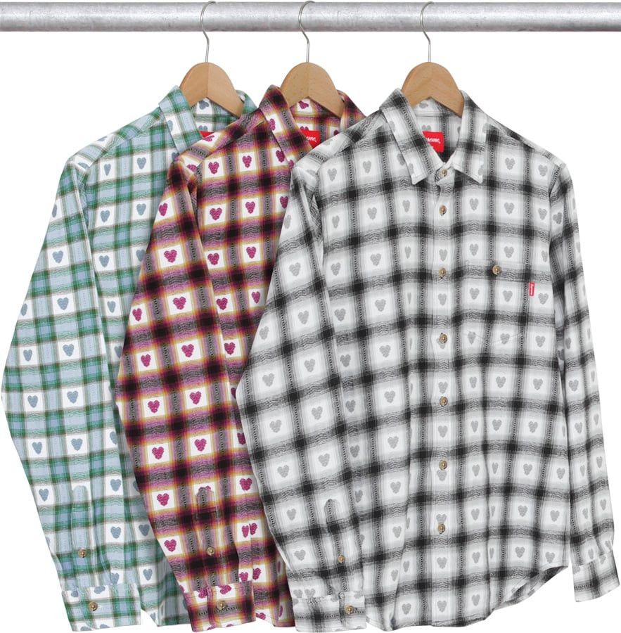 Supreme Hearts Plaid Flannel S/S16 Size US XL / EU 56 / 4 - 1 Thumbnail