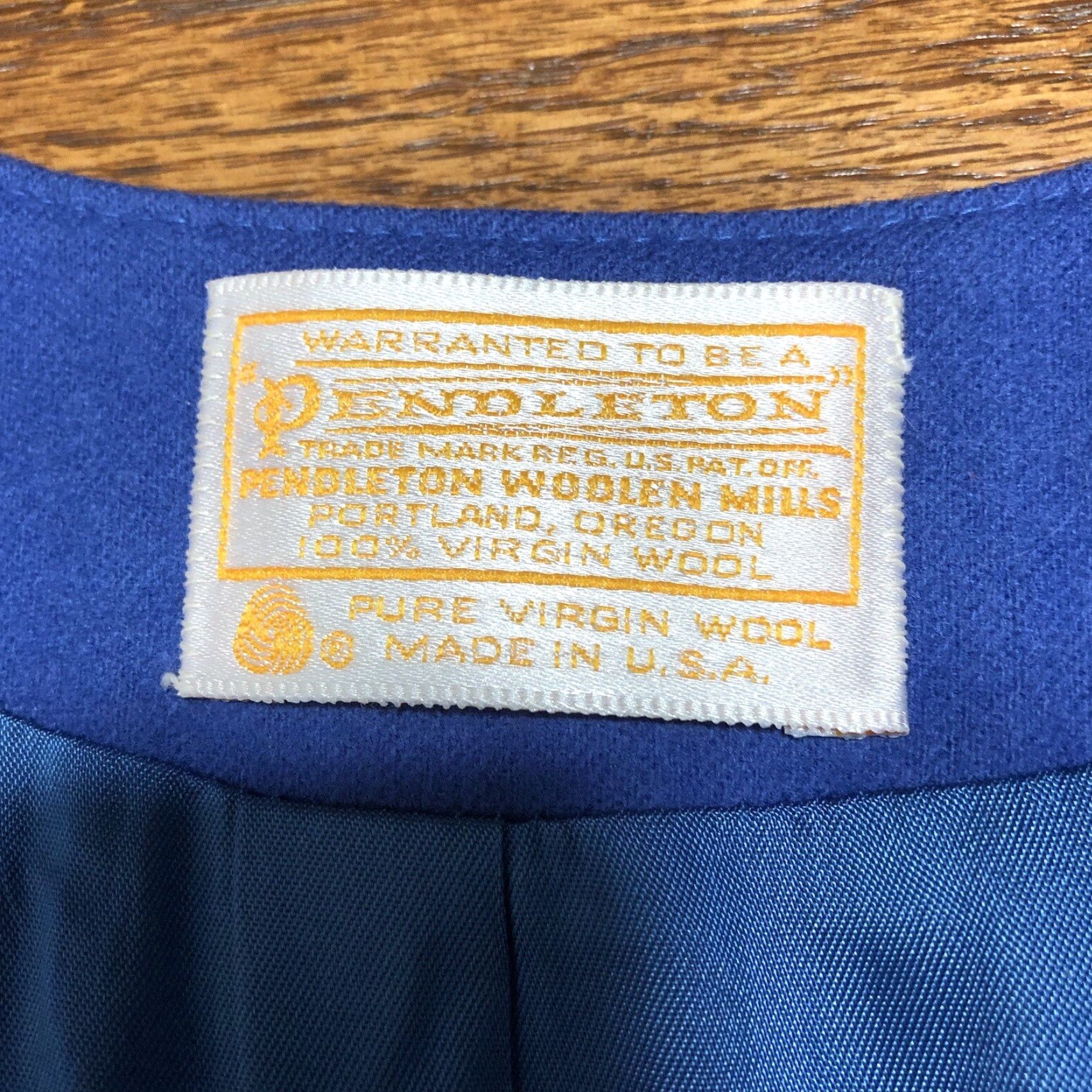 Pendleton VINTAGE Pendleton Womens 100% Virgin Wool 3 Button Blaze Jacket Blue Tag 12 Size XL / US 12-14 / IT 48-50 - 5 Thumbnail