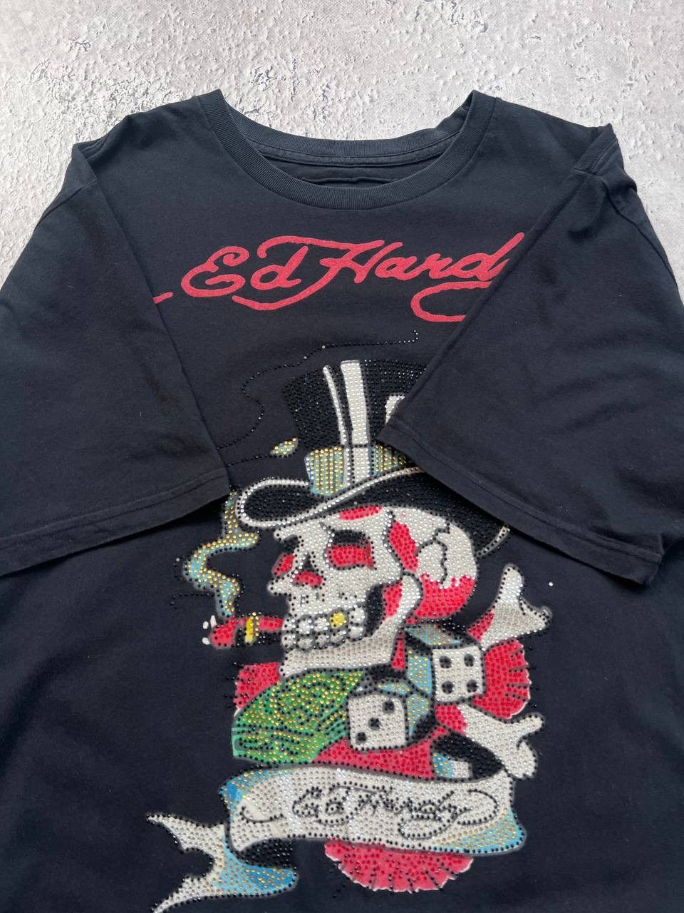 Ed Hardy × Vintage Mens Vintage Ed Hardy T Shirt by Christian Audigier y2k rare Size US L / EU 52-54 / 3 - 3 Thumbnail