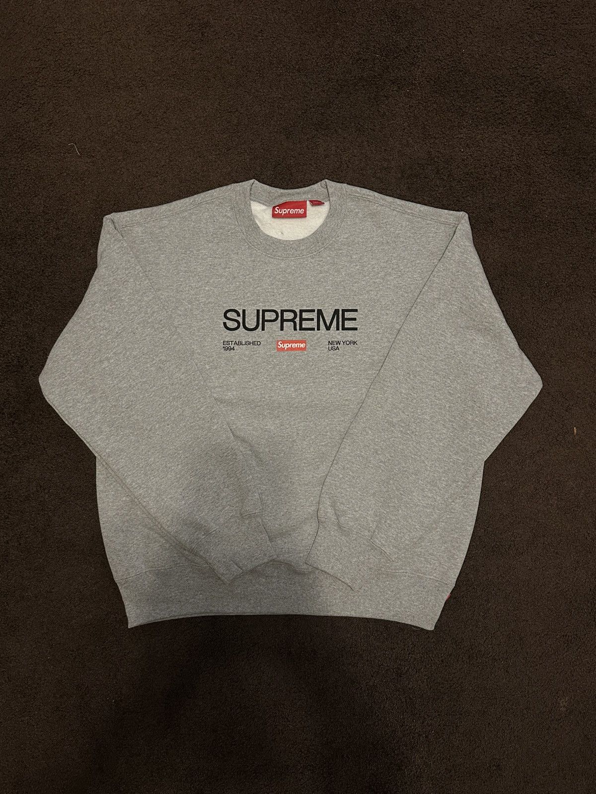Supreme Supreme Established Crewneck Grey (Size XL) Size US XL / EU 56 / 4 - 1 Preview