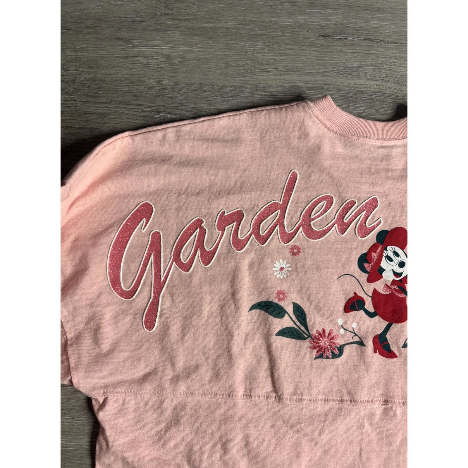 Disney Disney Parks Spirit Jersey Shirt Womens L Pink Minnie Garden Party Epcot Size L / US 10 / IT 46 - 2 Thumbnail