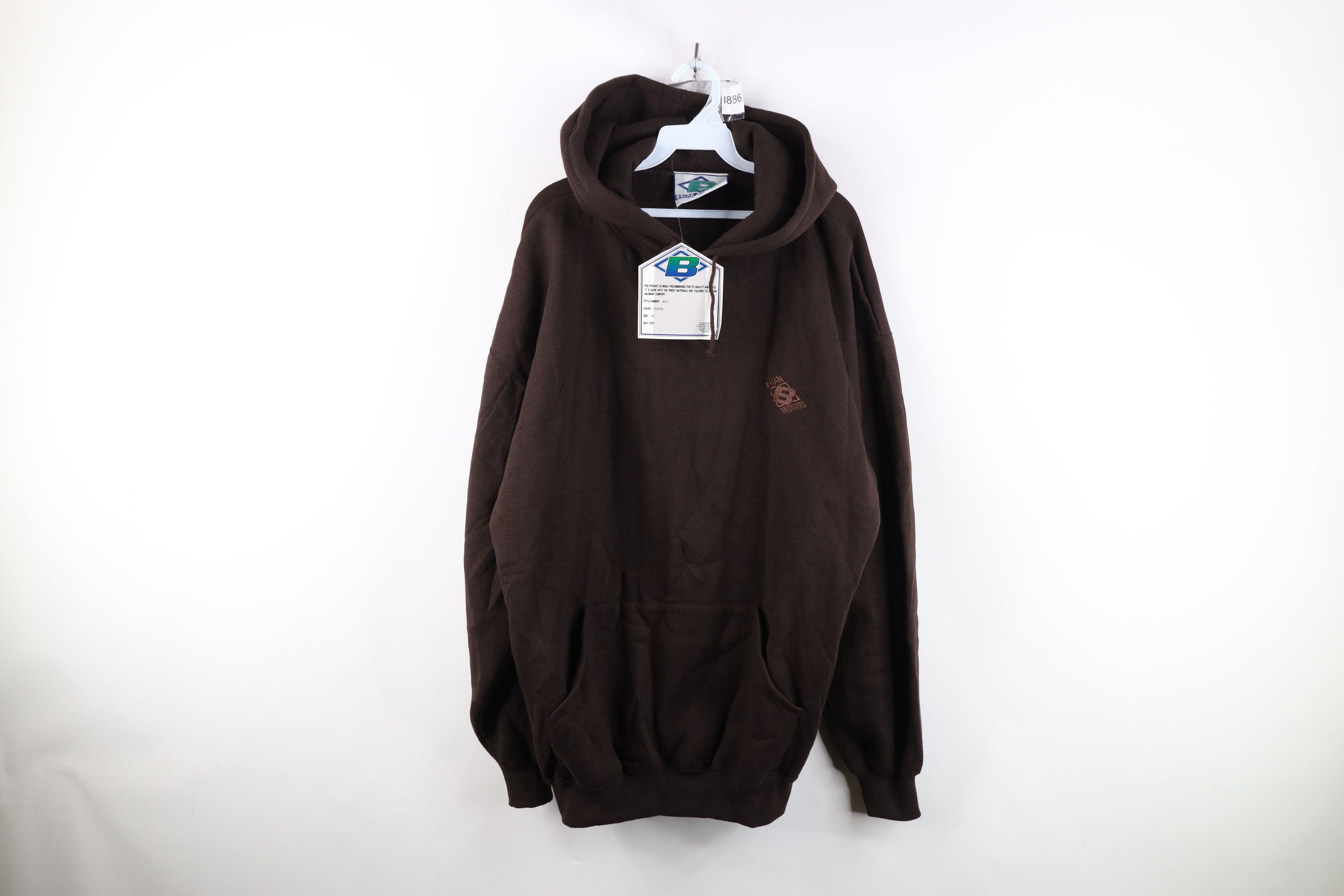 Vintage Deadstock Vintage 90s Y2K Streetwear Hoodie Sweatshirt Brown Size US XL / EU 56 / 4 - 1 Thumbnail