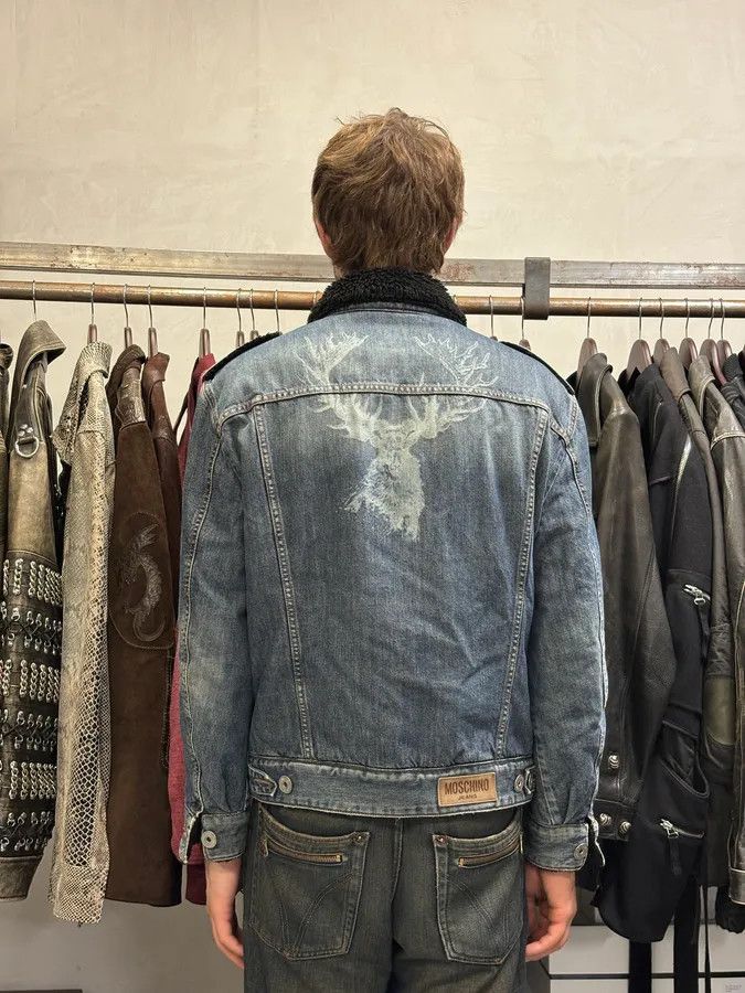 Moschino 2000s Moschino Majestic Deer Blue Denim Jacket Size US M / EU 48-50 / 2 - 3 Thumbnail