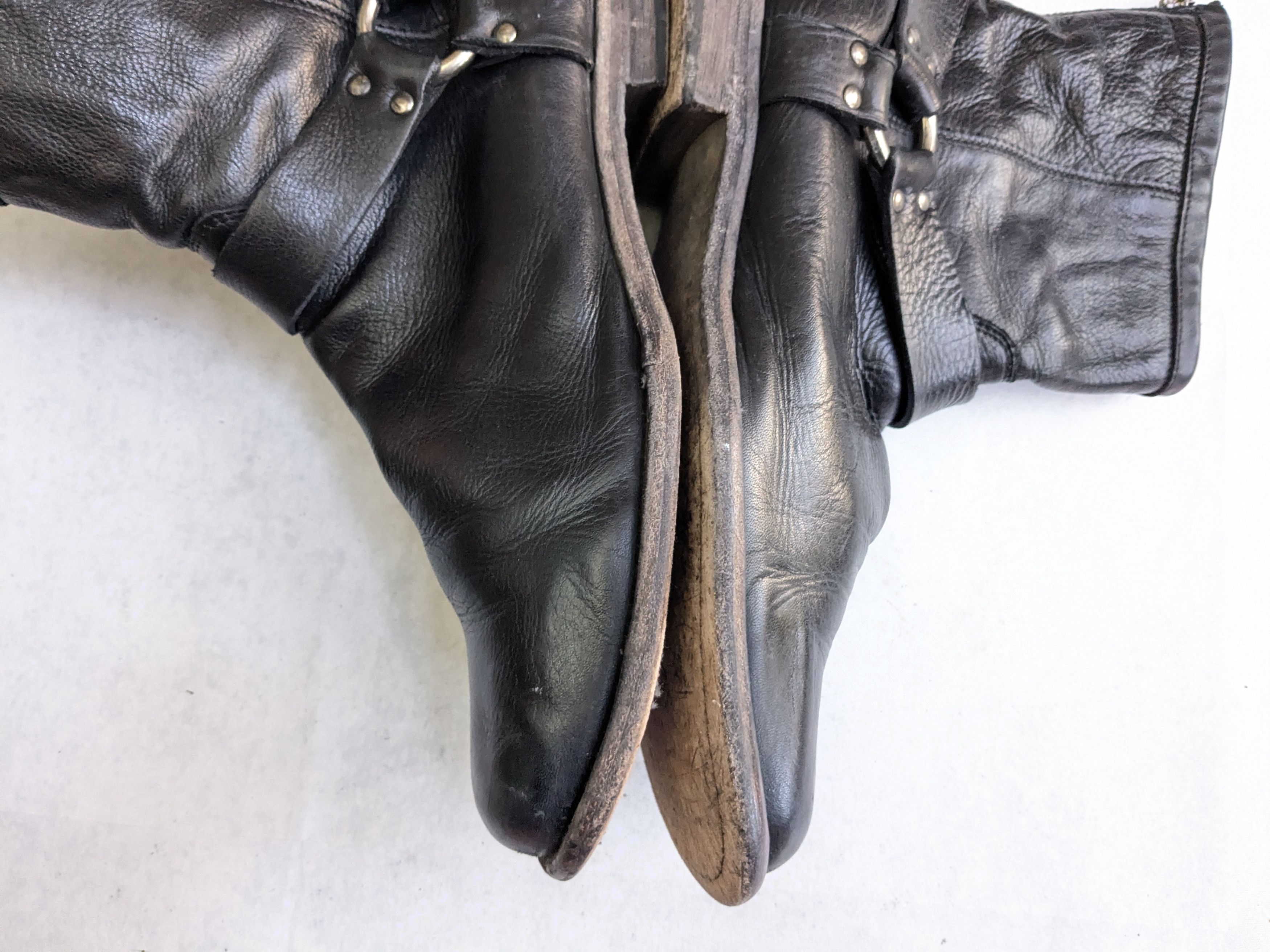 Frye Frye Harness Black Leather 12 D Leather Buckle Size US 12 / EU 45 - 11 Thumbnail