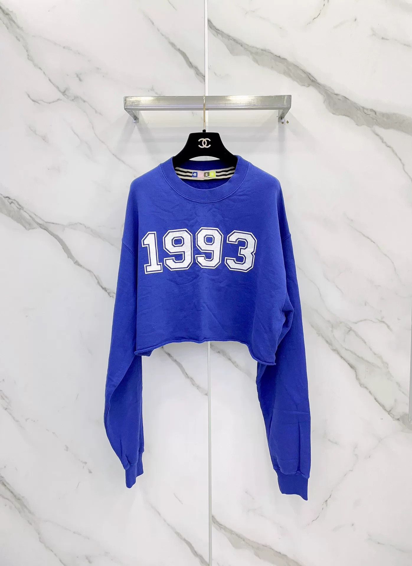 MSGM MSGM Blue Letter Logo Short Sweatshirt Size M / US 6-8 / IT 42-44 - 1 Thumbnail