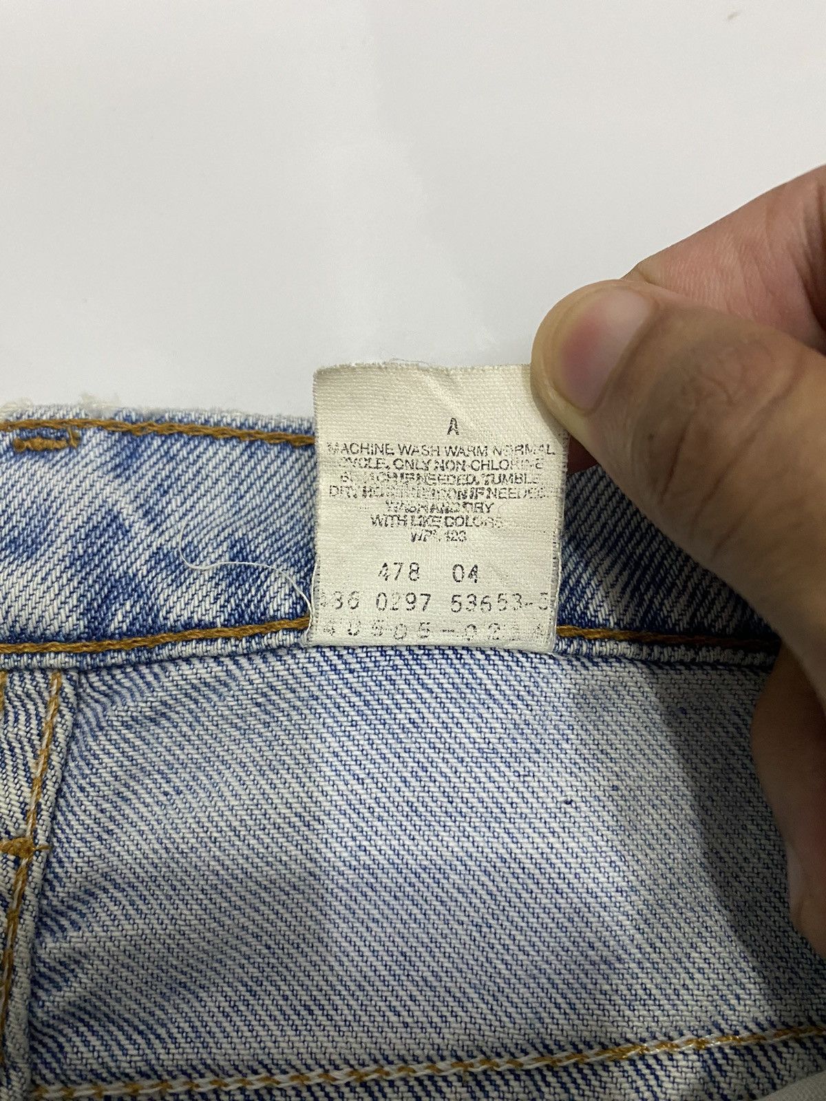 JNCO VINTAGE LEVIS 505 ORANGE TAB DISTRESSED DENIM Size US 33 - 9 Thumbnail