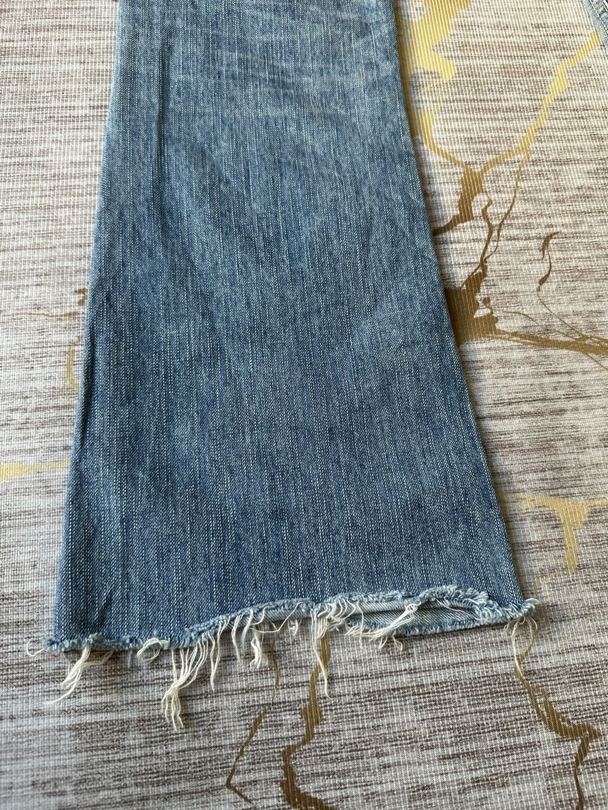 If Six Was Nine FLARE Edwin Miss 503 Rude Distressed Denim Size 30" / US 8 / IT 44 - 14 Thumbnail