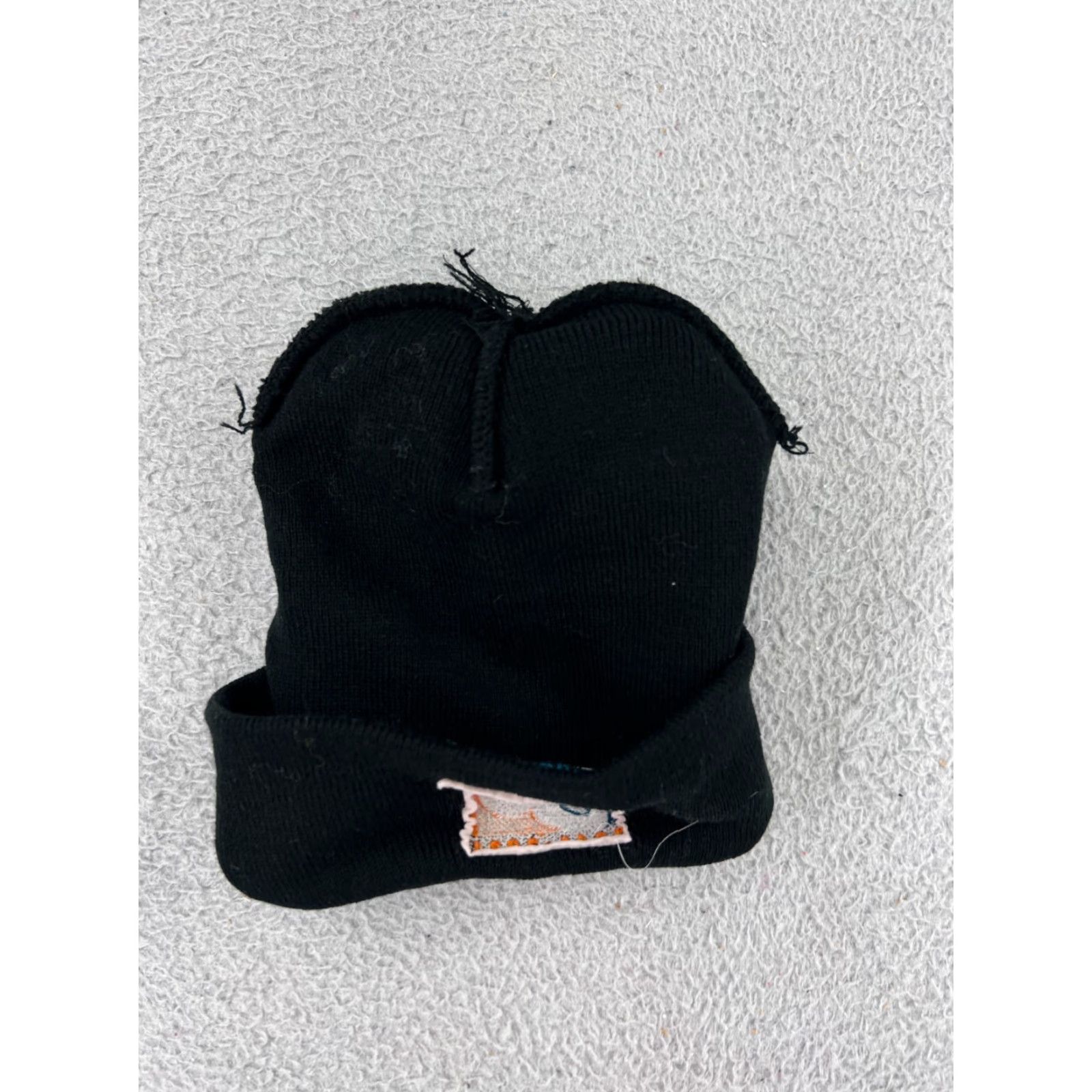Vintage VINTAGE Beanie Hat Adult One Size BlackKnit 100% Acrylic Bethpage Ski Snow Winter Gray Pattern Striped Mens Beanie Size ONE SIZE - 4 Thumbnail