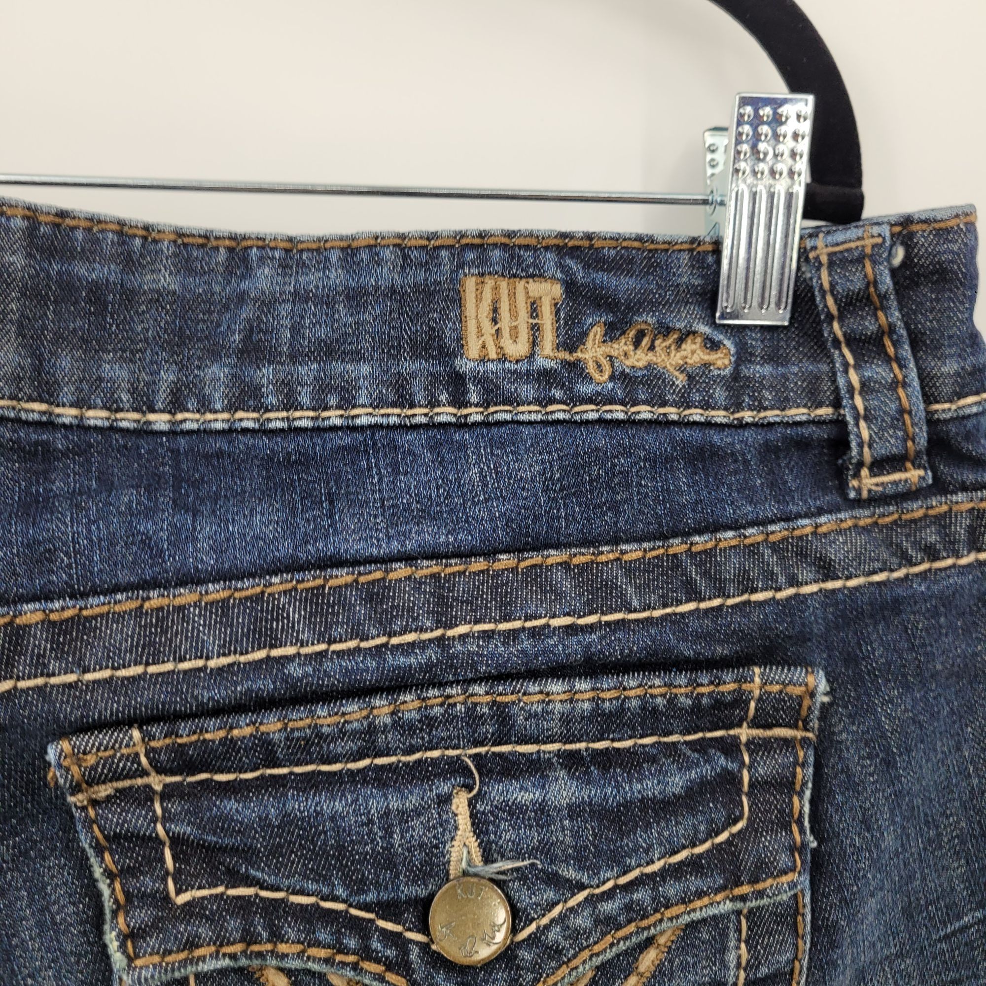 Other Kut From The Kloth Womens So Low Jeans Sz14 Dark Wash Bootcu Size 36" / US 14 / IT 50 - 13 Thumbnail