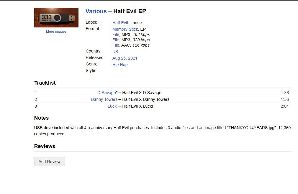 Half Evil Half Evil USB Flash Drive 1/90 *RARE* Size ONE SIZE - 3 Thumbnail