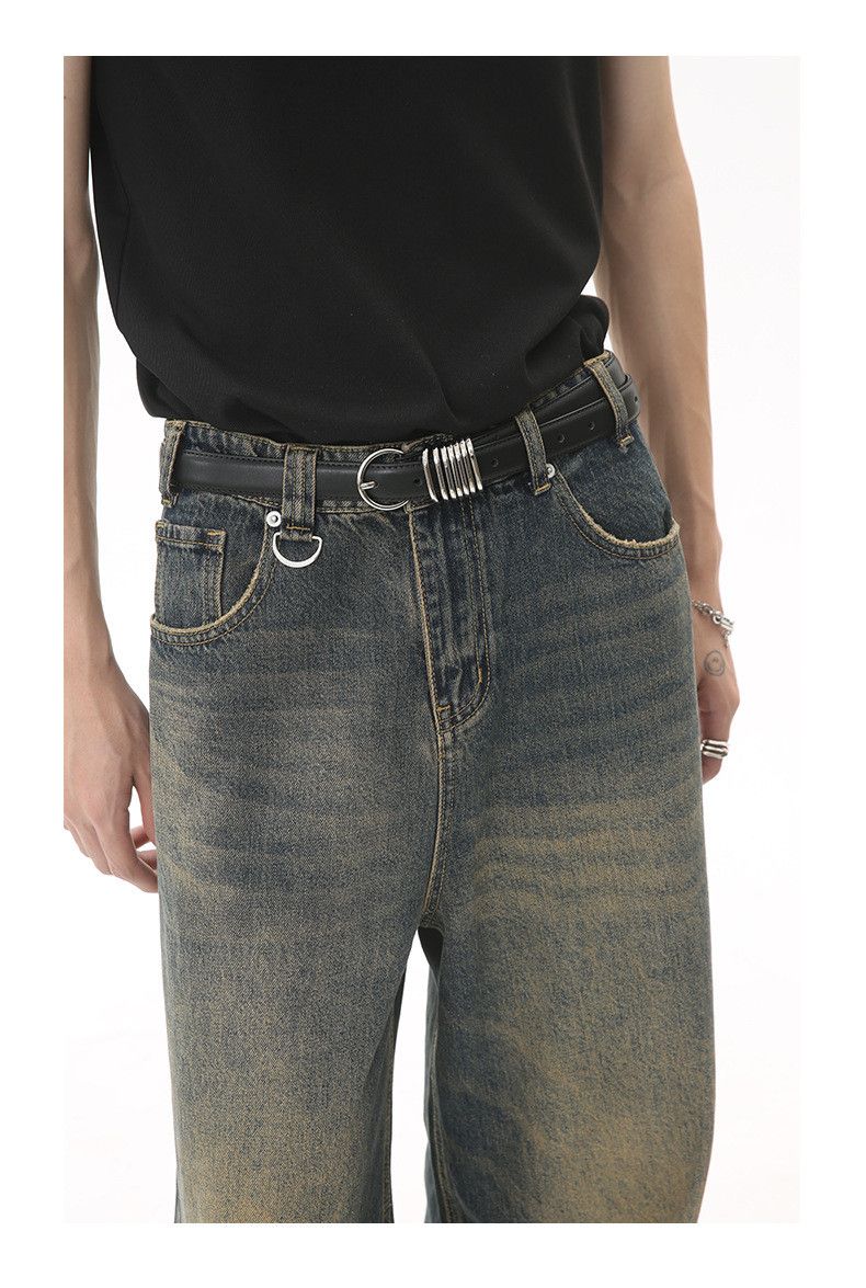 Vintage Japanese style retro distressed loose wide-leg casual jeans Size US 32 / EU 48 - 5 Thumbnail