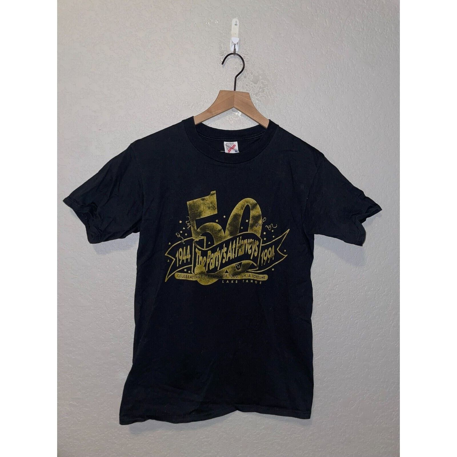 Jerzees Vintage The Party At Harveys Shirt 50th Tee 90s VTG M Medium Size US M / EU 48-50 / 2 - 1 Thumbnail