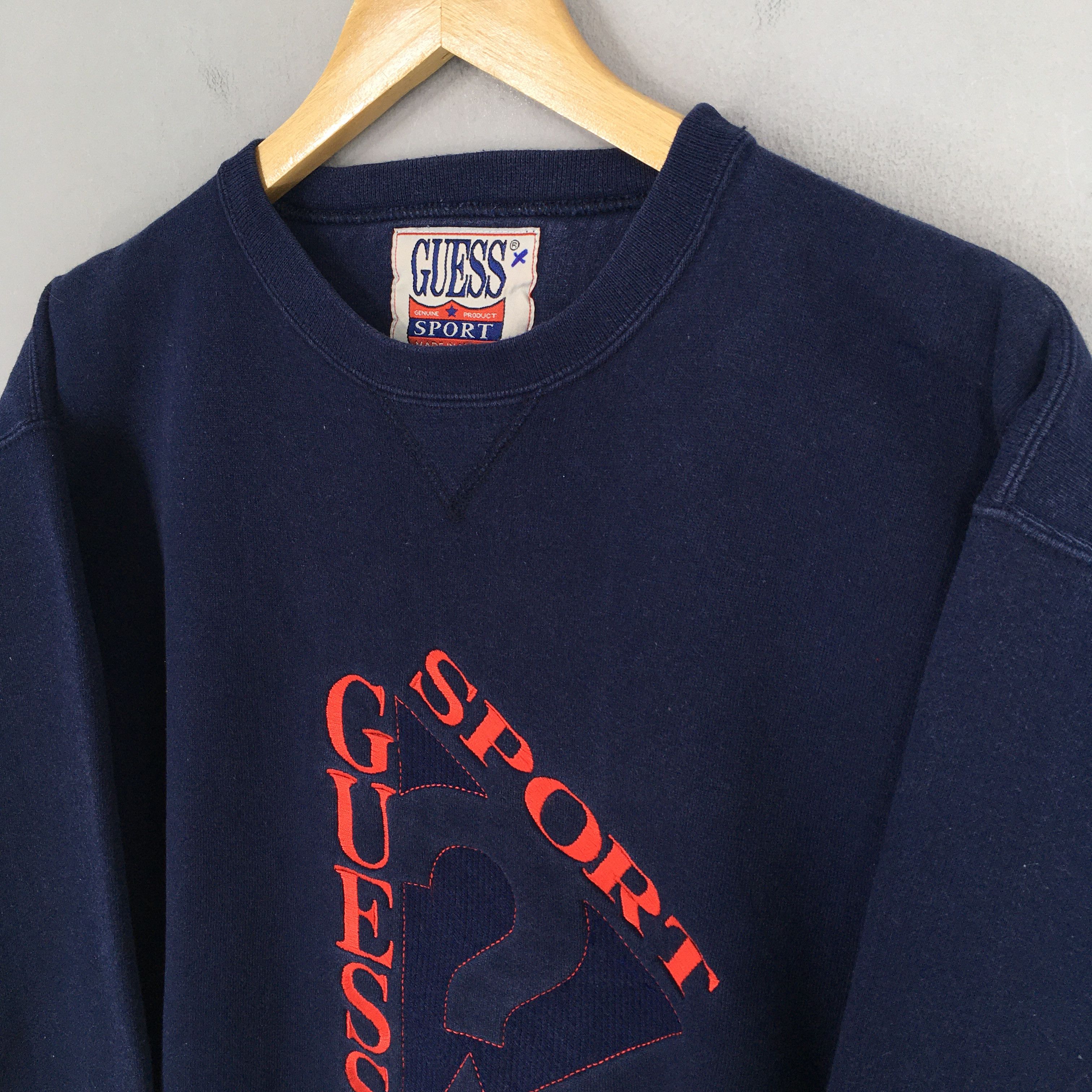 Guess Vintage 90's Guess Jeans Blue Sweatshirt Medium Size US M / EU 48-50 / 2 - 3 Thumbnail
