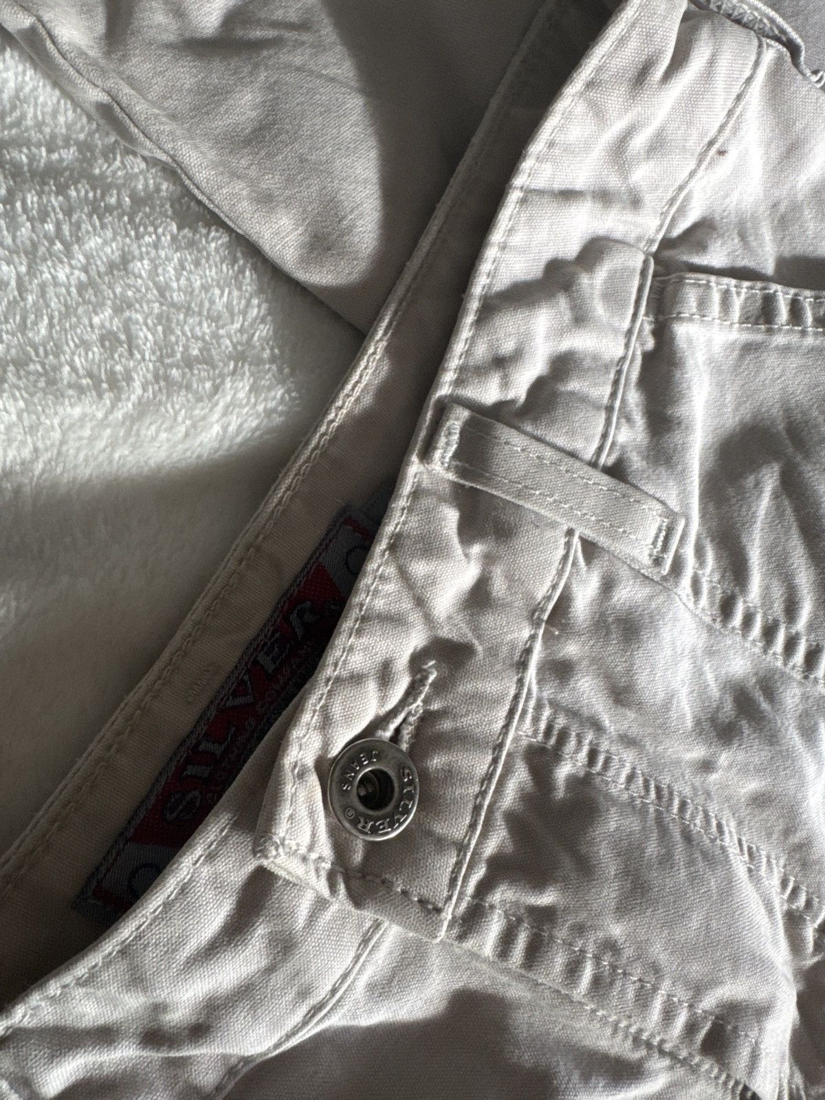 Silver Jeans Co. vintage 90s wide leg silver flared cargo pants Size 28" / US 6 / IT 42 - 7 Thumbnail