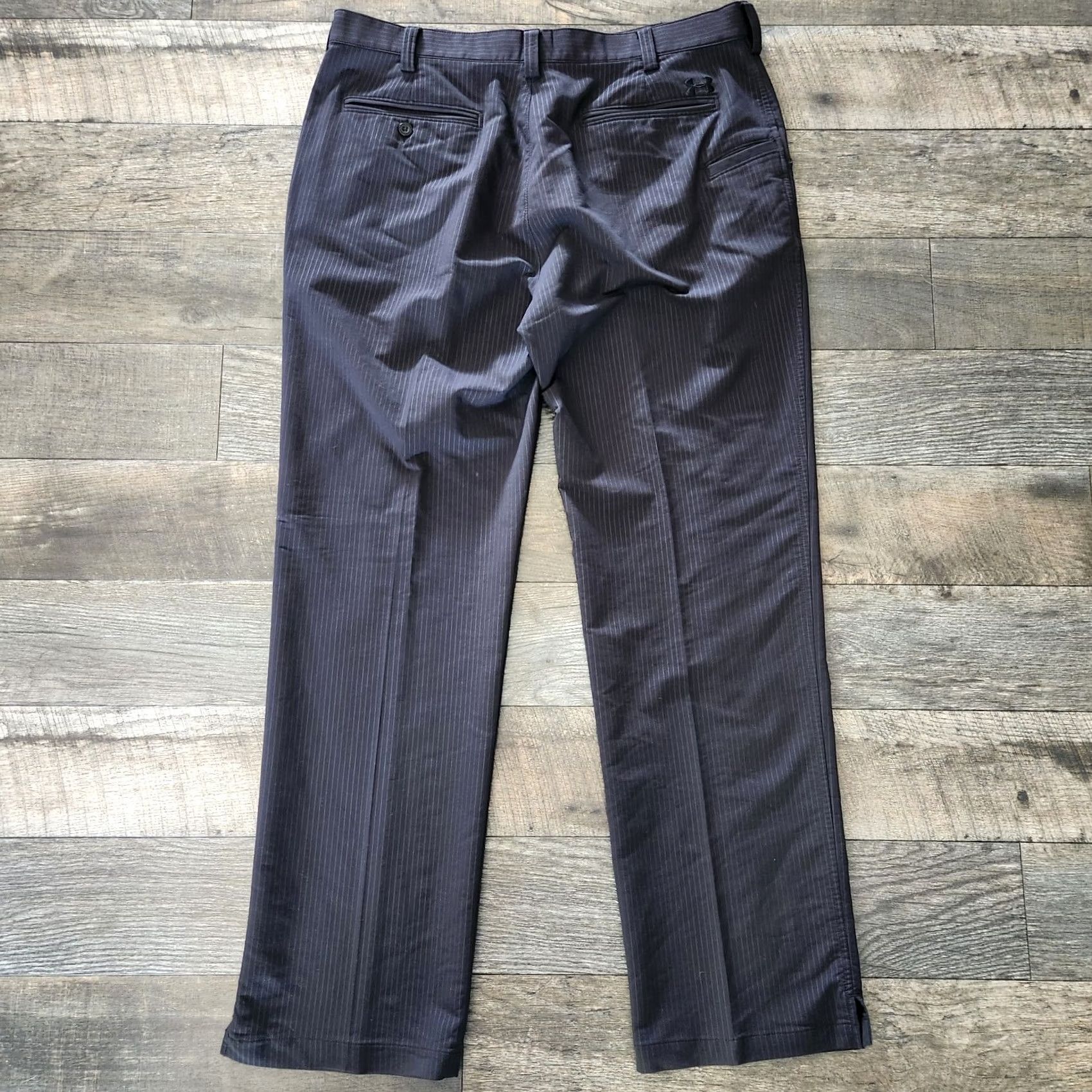 Under Armour Under Armour Bentgrass Tech Pants Mens 36x32 Black Pinstripe Stretch Golf Pants Regular Men Black Pinstripe Stretch Golf pants 36x32 Mens Size US 36 / EU 52 - 7 Thumbnail