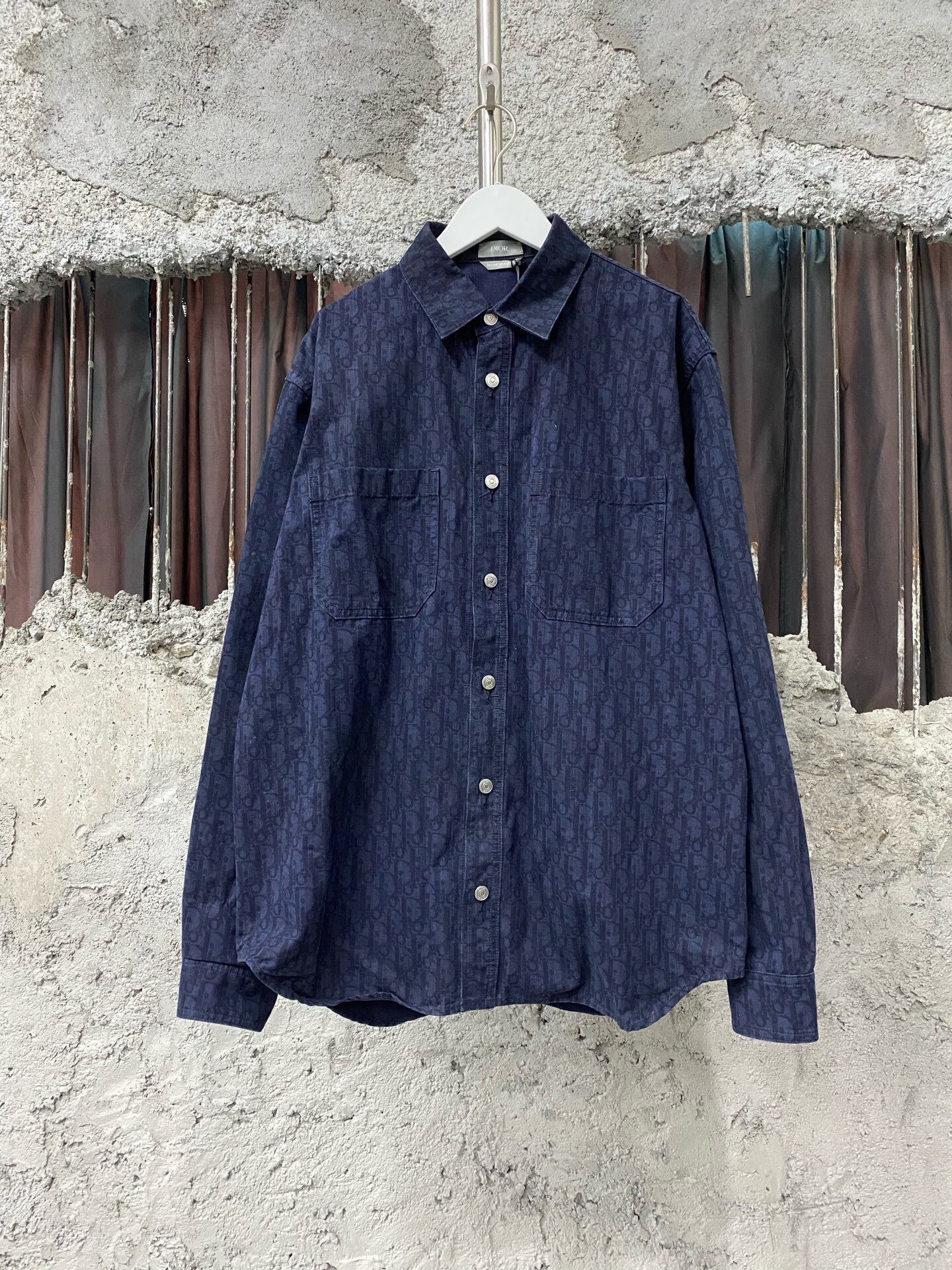 Dior Dior Dark Navy Denim Button-Up Shirt Size US S / EU 44-46 / 1 - 1 Thumbnail