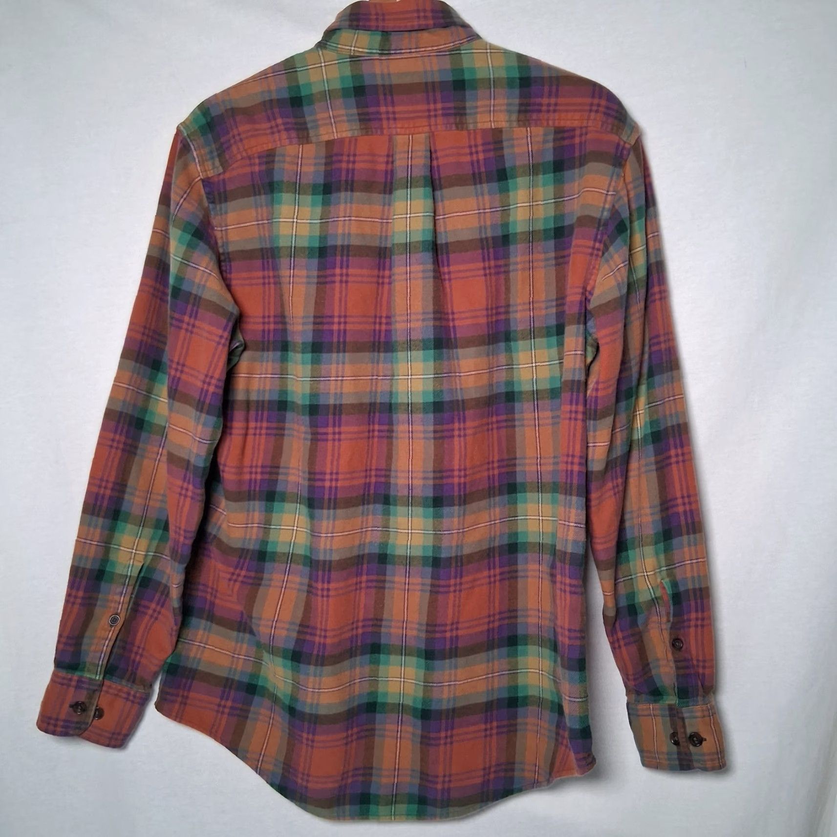 Lands' End Lands' End Flannel Shirt Men M 15-15 1/2 Rust Green Purple Button Down Workwear Plaid Long Sleeve Casual Size US M / EU 48-50 / 2 - 3 Thumbnail
