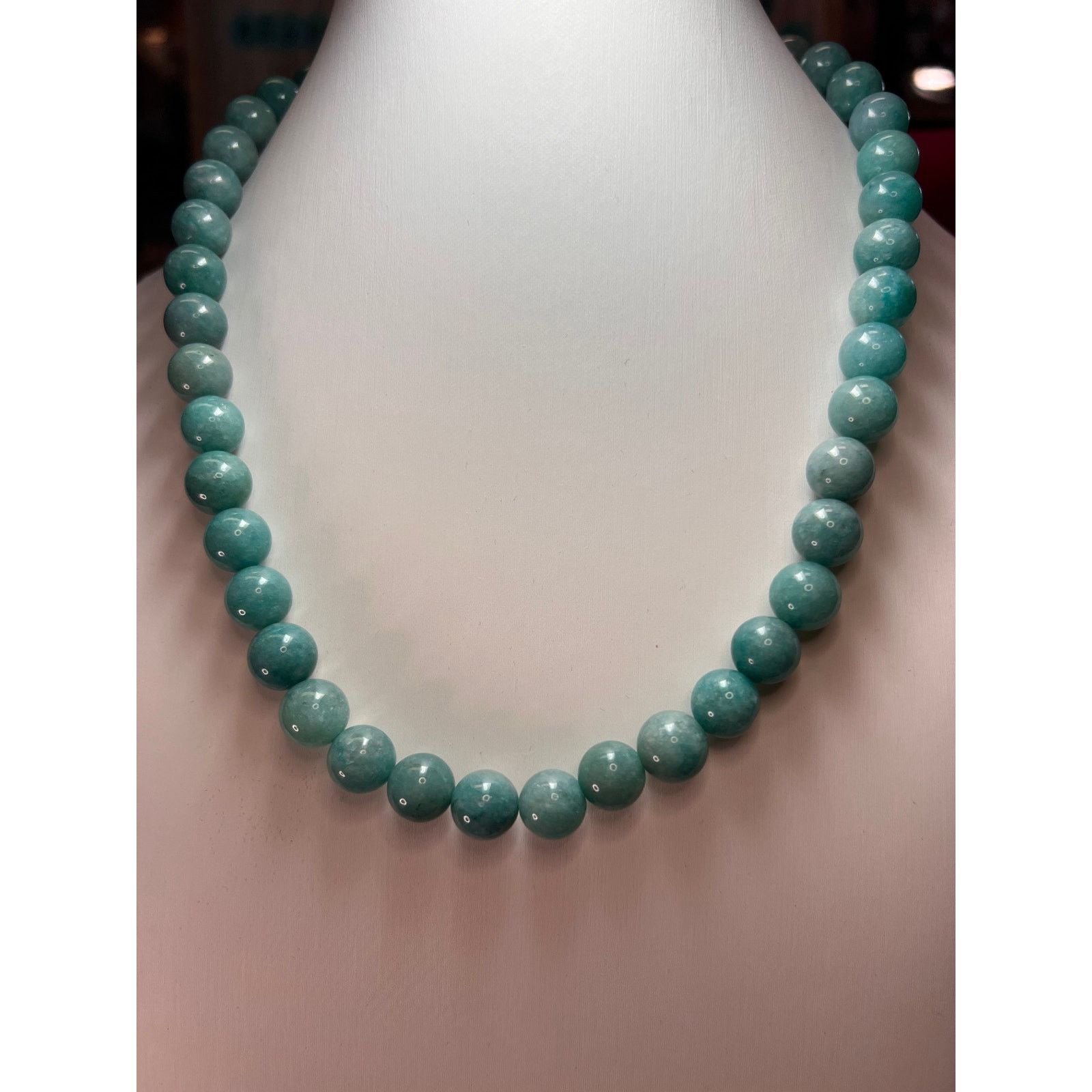 Other Dyed jadeite beaded necklace with sterling silver clasp Size ONE SIZE - 3 Thumbnail