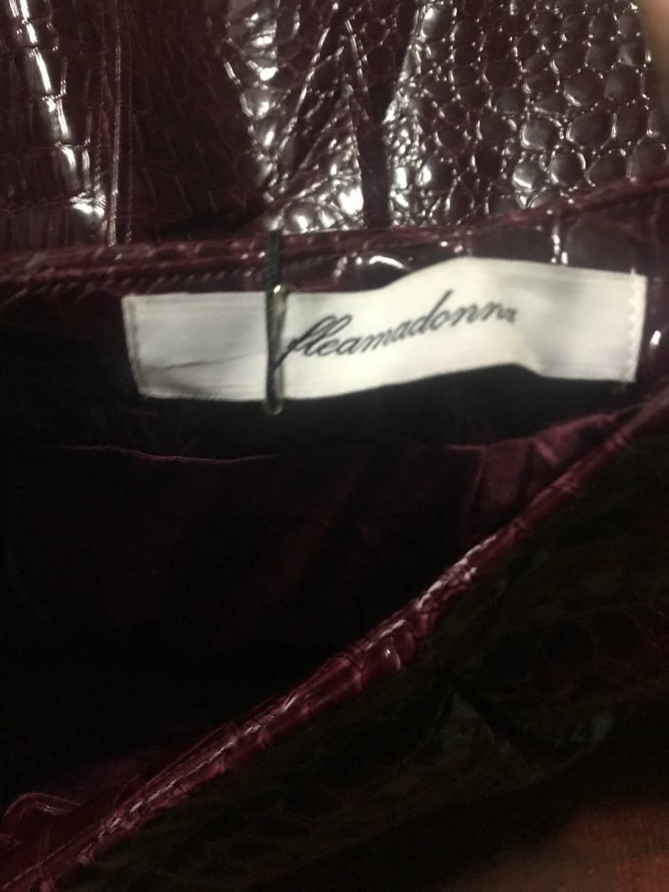 Other Fleamadonna Faux Pyton Skirt Burgundy Apink K-pop Size 24" / US 00 / IT 34 - 6 Thumbnail
