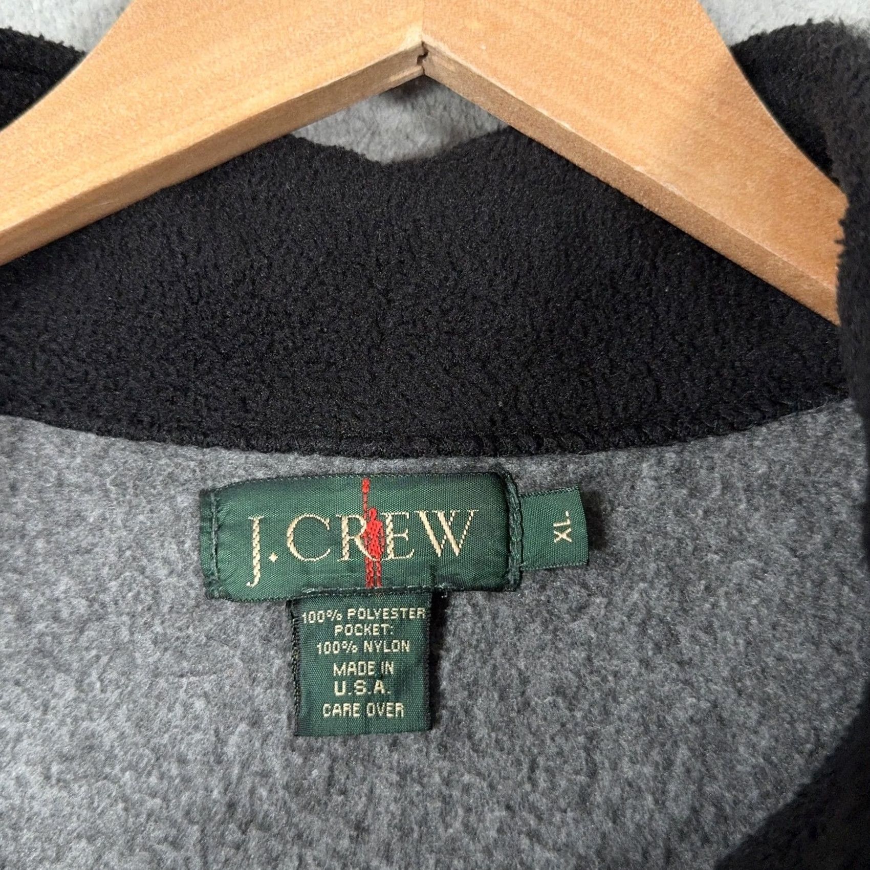 J.Crew VINTAGE J.CREW Oarsman Jacket Mens XL 1/4 Zip Fleece Pullover Sweatshirt Gray 90s Mens Size US XL / EU 56 / 4 - 3 Thumbnail
