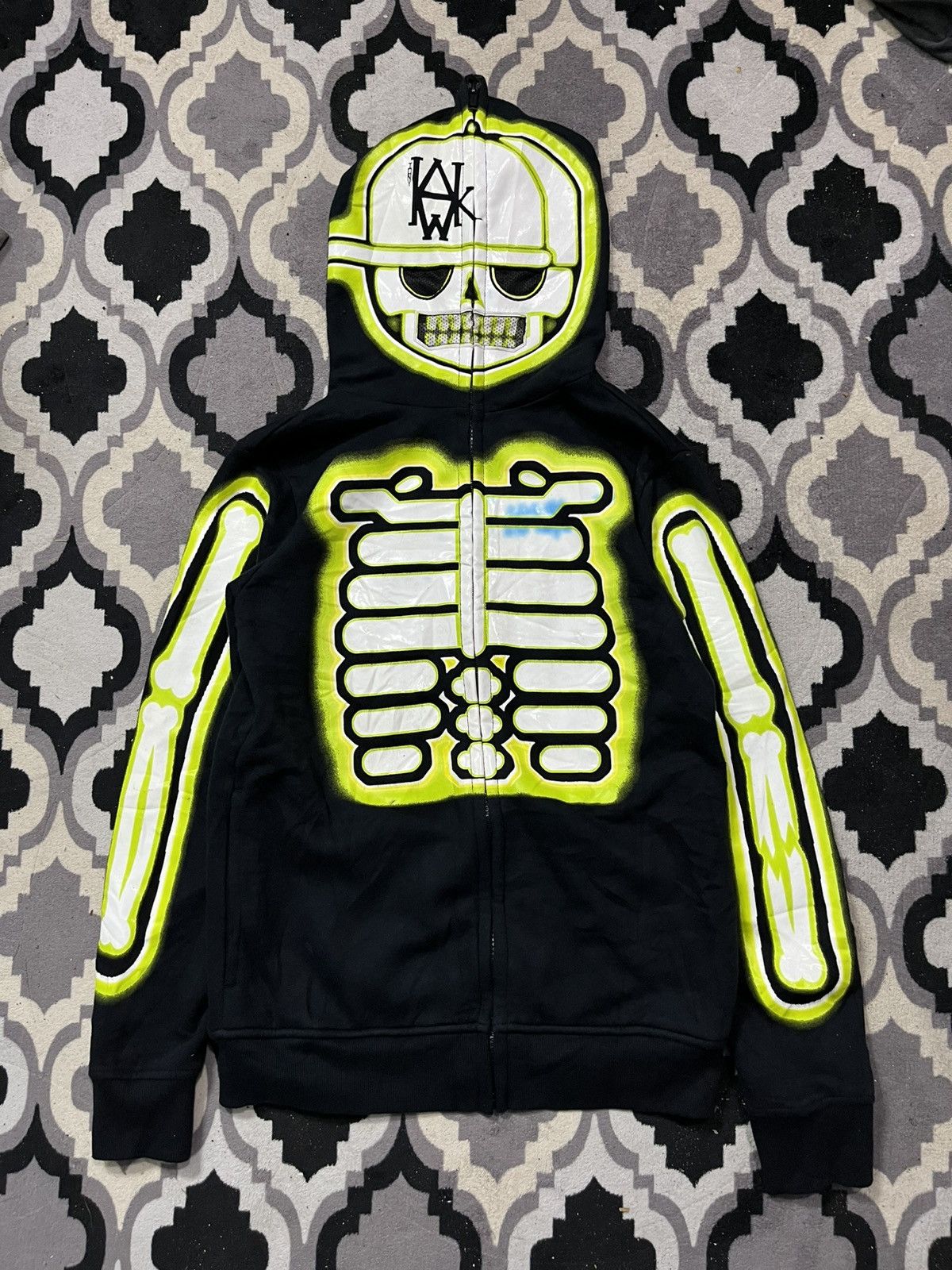 Le Grande Bleu (L.G.B.) 2000s tony hawk skeleton y2k full zip hoodie Size US S / EU 44-46 / 1 - 1 Thumbnail