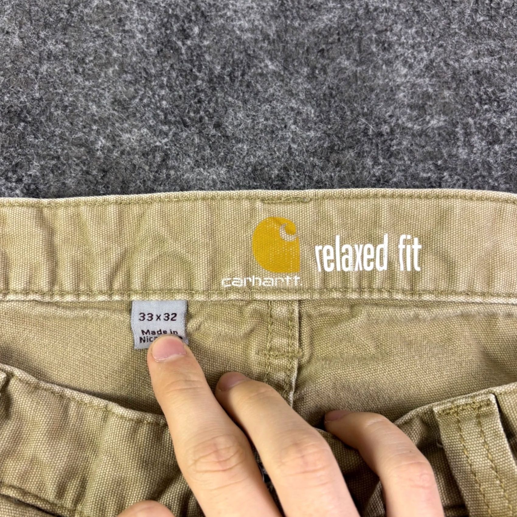 Carhartt Carhartt Pants Relaxed Fit Carpenter Tan Canvas Workwear 33x32 Distressed 33x30 Size US 33 - 6 Thumbnail