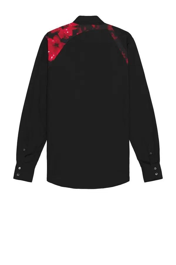 Alexander McQueen o1w1db10725 Printed Harness Shirt in Black Size US L / EU 52-54 / 3 - 2 Thumbnail