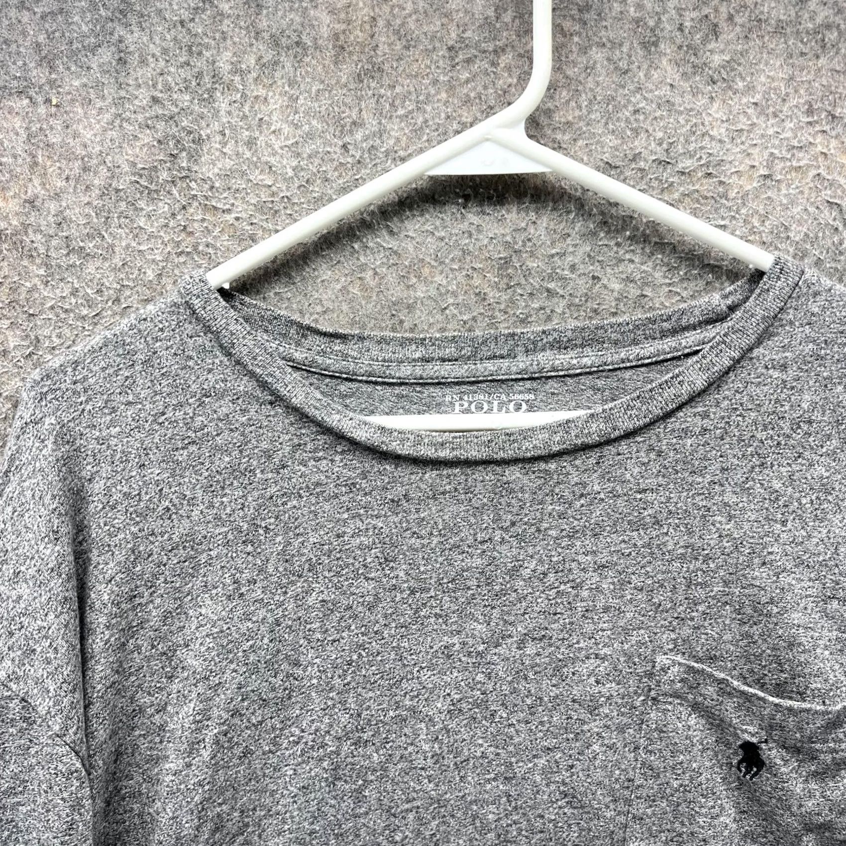 Polo Ralph Lauren Polo Ralph Lauren Shirt Mens Large Gray Long Sleeve Pocket Cotton Tee Casual Size US L / EU 52-54 / 3 - 6 Thumbnail