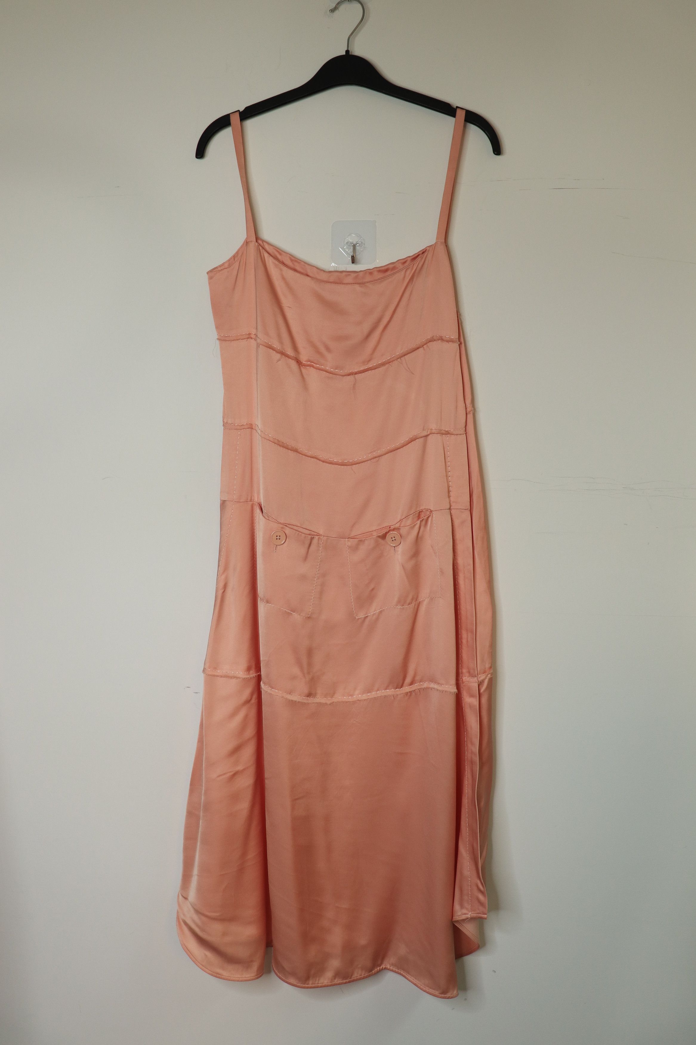 Carven Pale peach satin slip dress - UK 8 Size ONE SIZE - 1 Thumbnail