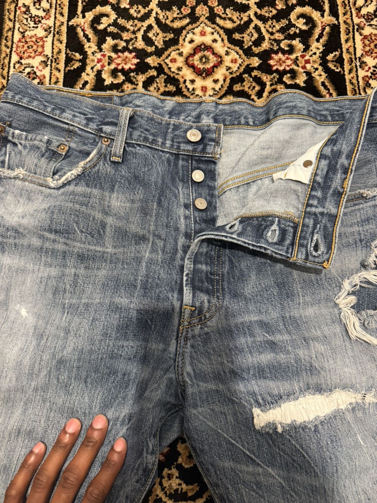 Levi's Vintage Levi’s distressed acid wash jeans Size US 36 / EU 52 - 4 Thumbnail