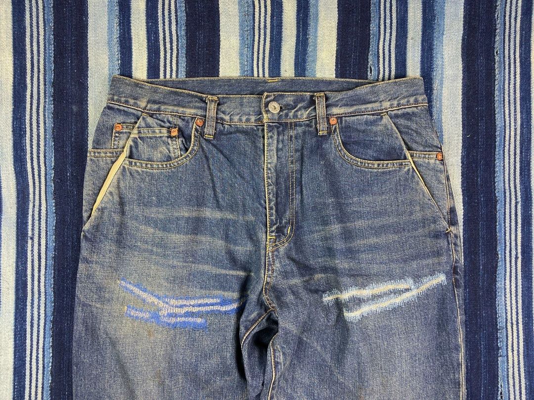 Beams Japan Beams Japan Heavy Wash Knife Distressed Tapered 9/10 M Size US 32 / EU 48 - 2 Thumbnail