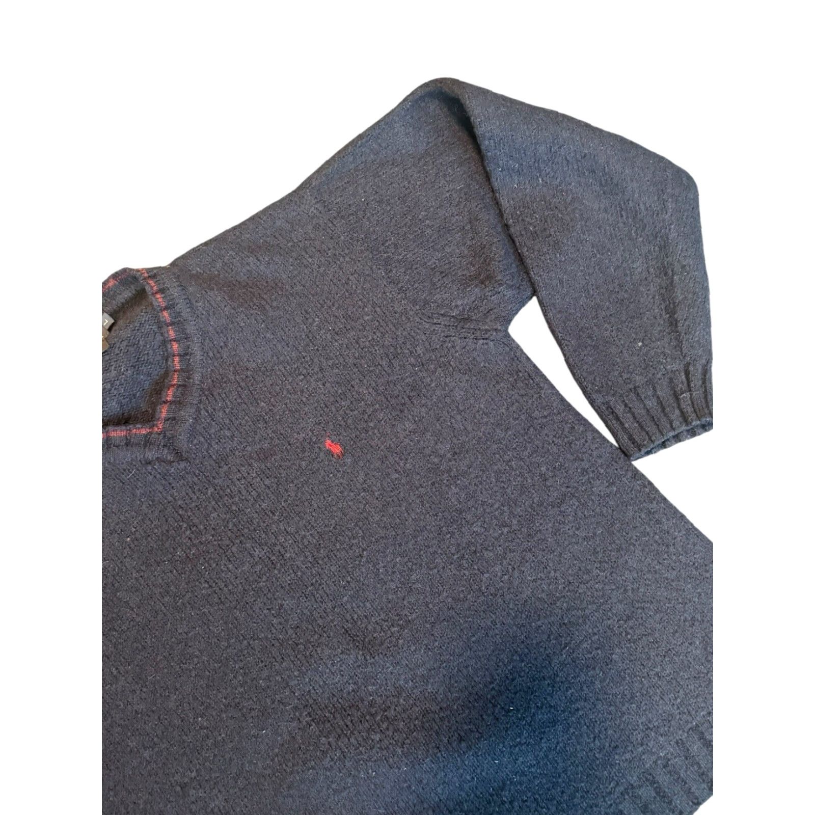 Polo Ralph Lauren VINTAGE Polo Ralph Lauren V-Neck Sweater L NAVY BLUE Alpaca Cotton Wool Men Regular Knit Golf Casual Shirt Size US L / EU 52-54 / 3 - 7 Thumbnail