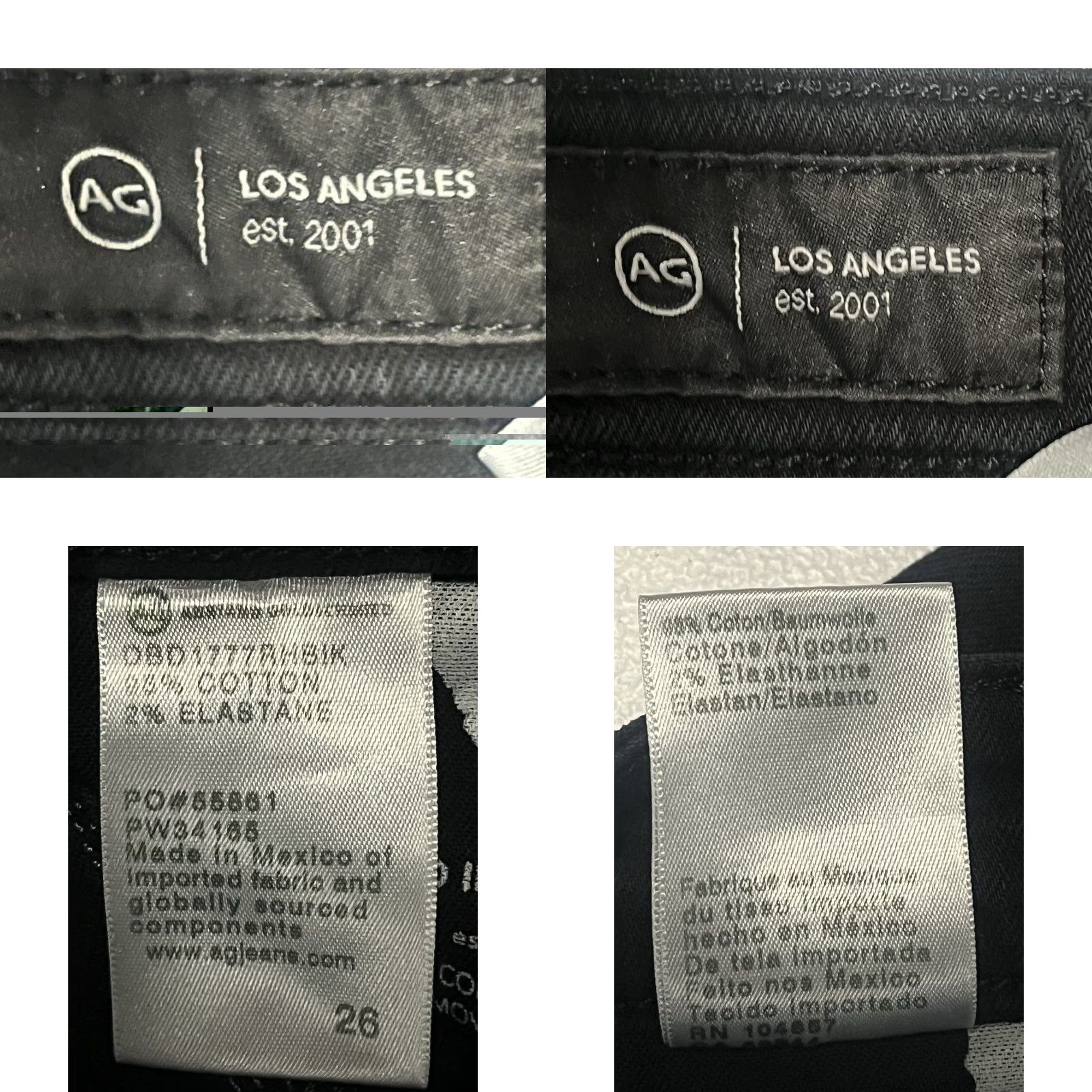 Vintage Adriano Goldschmied The Farrah Skinny Ankle High Rise Size 26 Black Women Jeans 26 Skinny Black AG Farrah Womens Size ONE SIZE - 8 Thumbnail