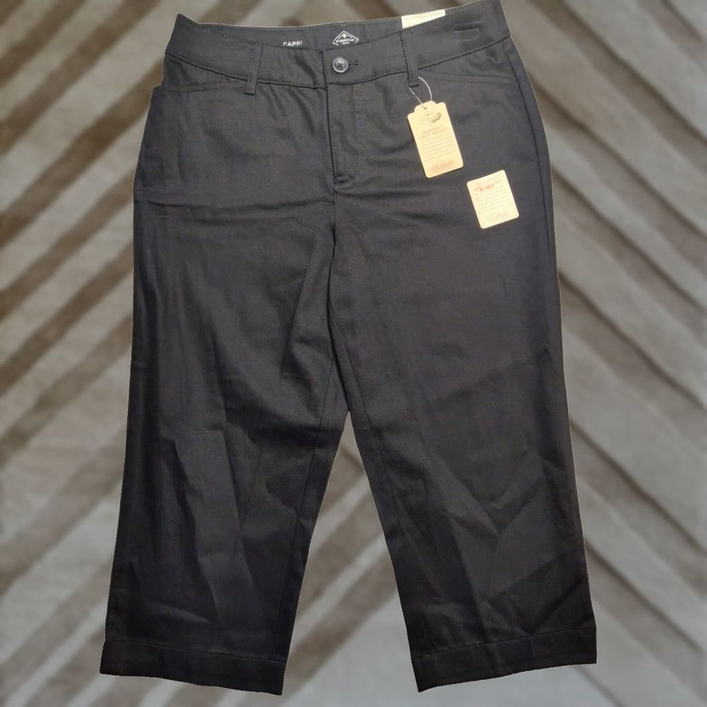 Vintage St Johns Bay Women 8 Black Secretly Slender Capri Pants NEW Size 30" / US 8 / IT 44 - 1 Thumbnail