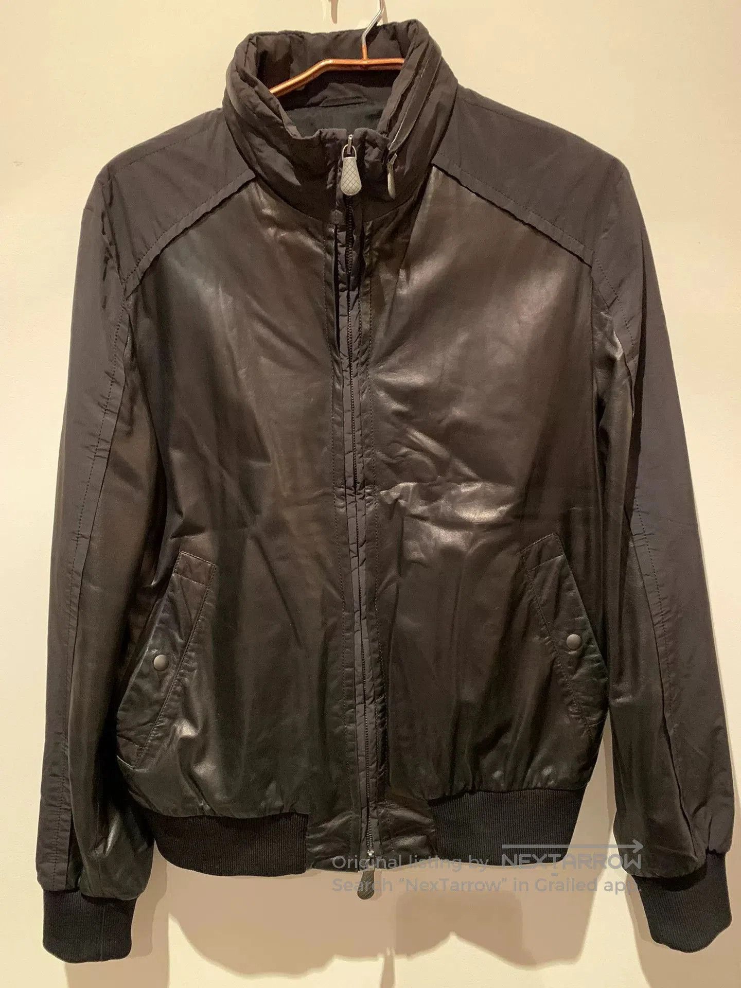 Bottega Veneta black leather patchwork jacket for men. Size US L / EU 52-54 / 3 - 1 Thumbnail