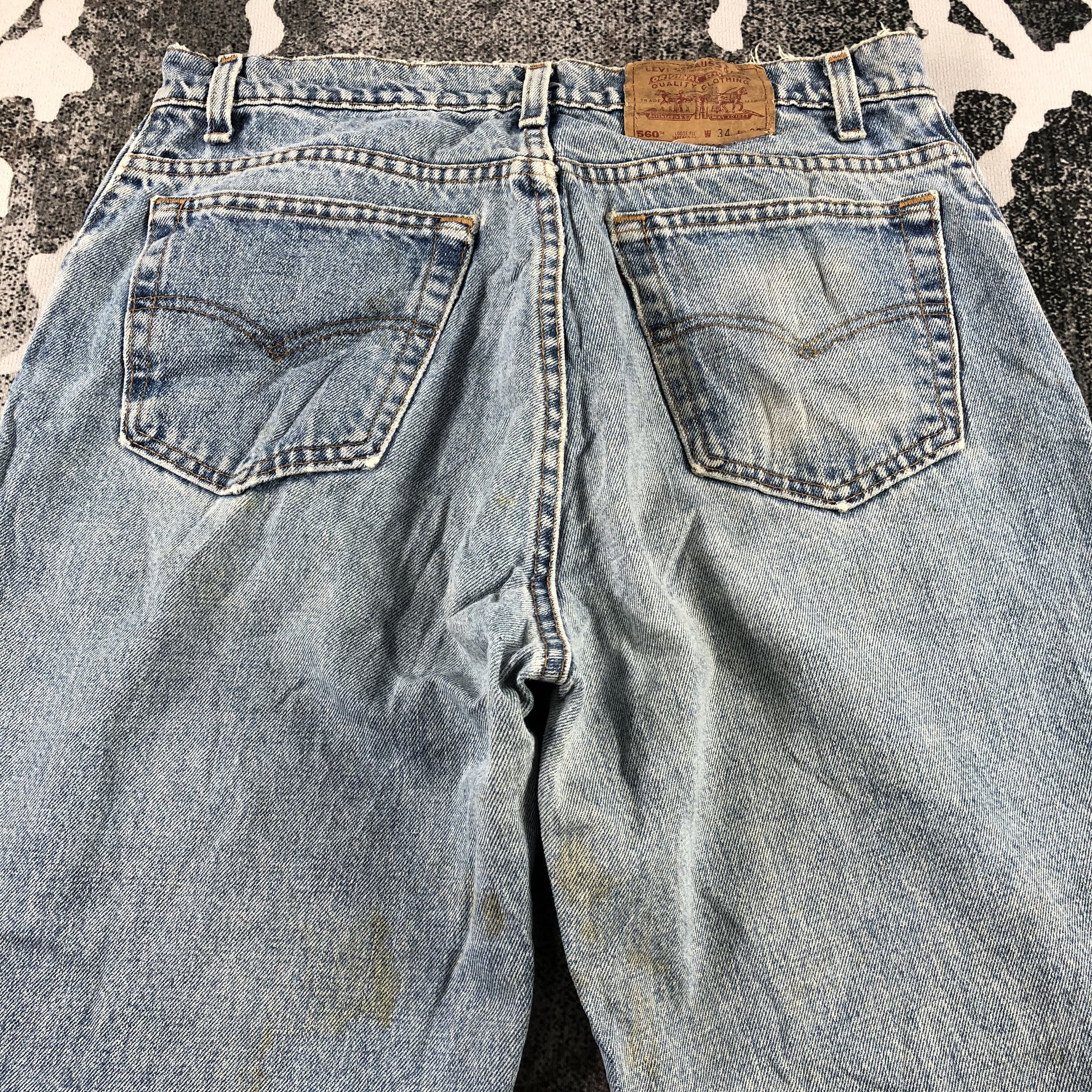 Levi's Vintage 90s Levi's 560 Jeans Medium Blue Denim KJ1387 Size US 34 / EU 50 - 4 Thumbnail